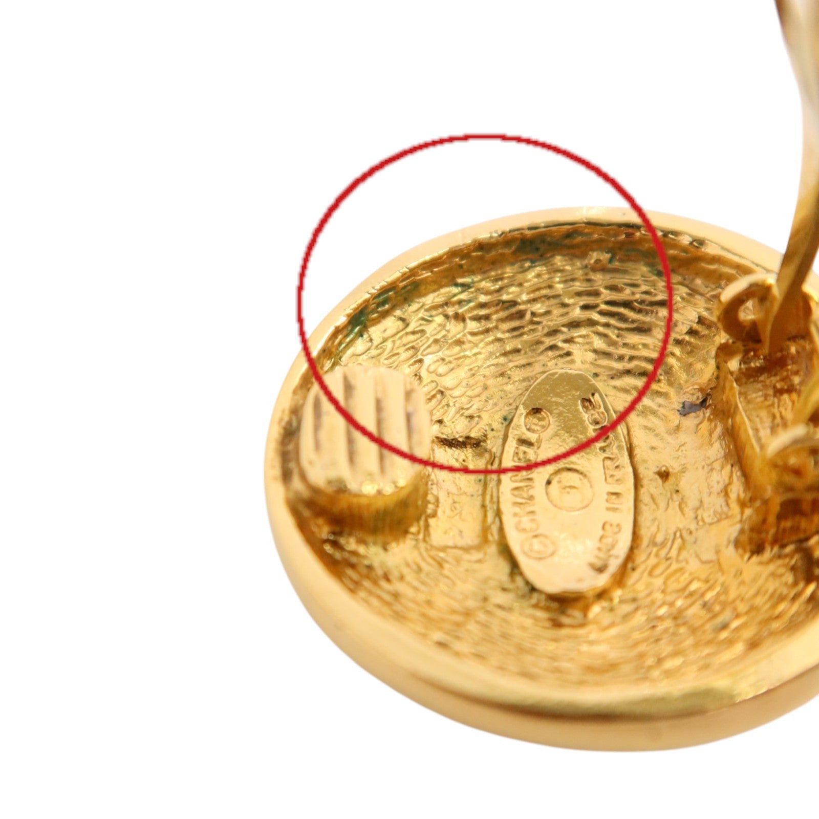 CHANEL 金屬Vintage Earring金扣耳環