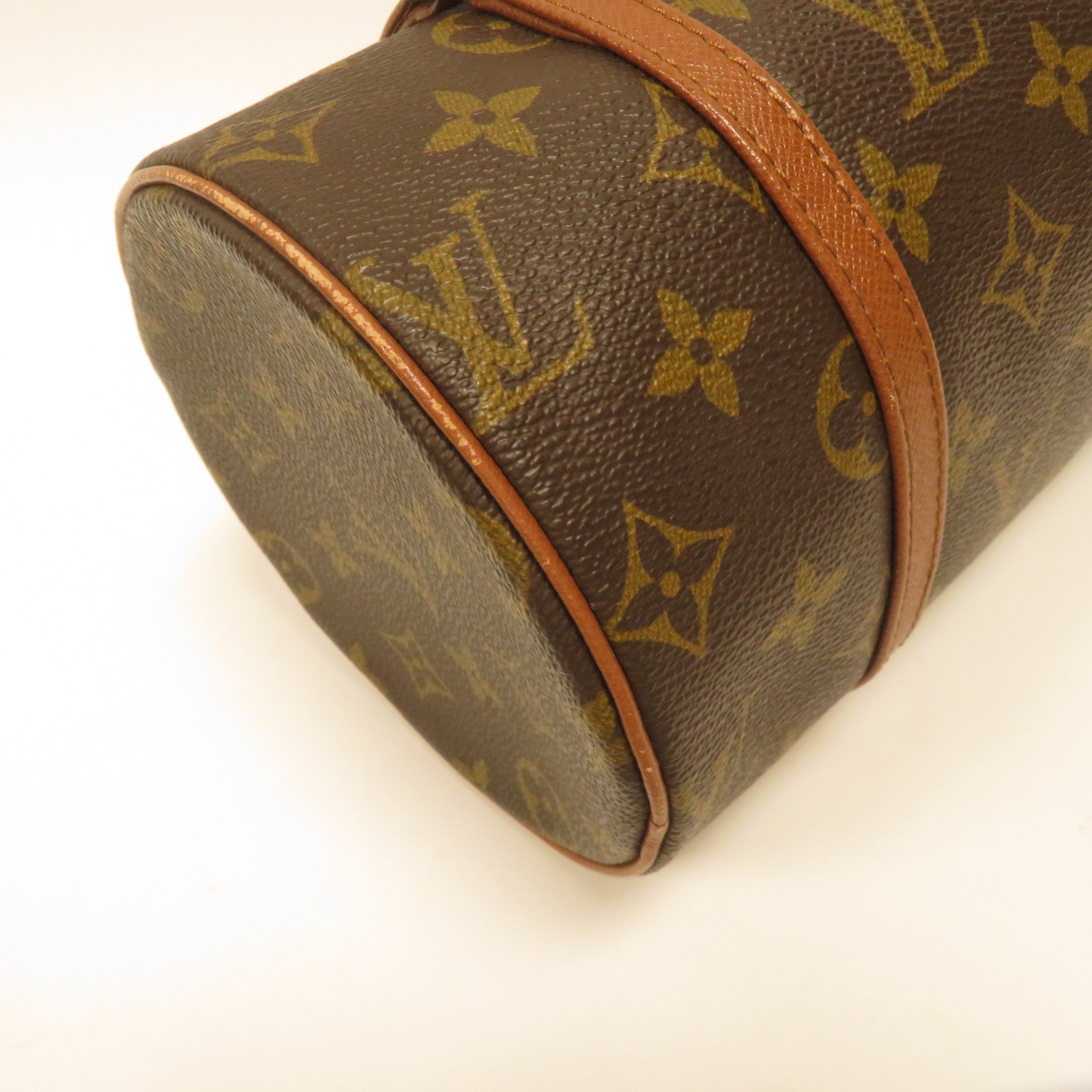 LOUIS VUITTON 【激減優惠】Monogram Papillon Old Model金扣肩背袋棕色