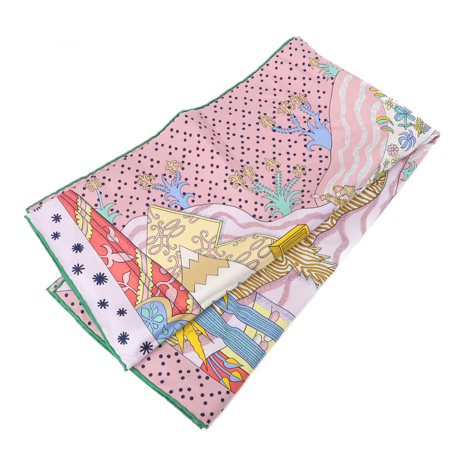 HERMES 絲質Scarf 90x90絲巾粉紅色