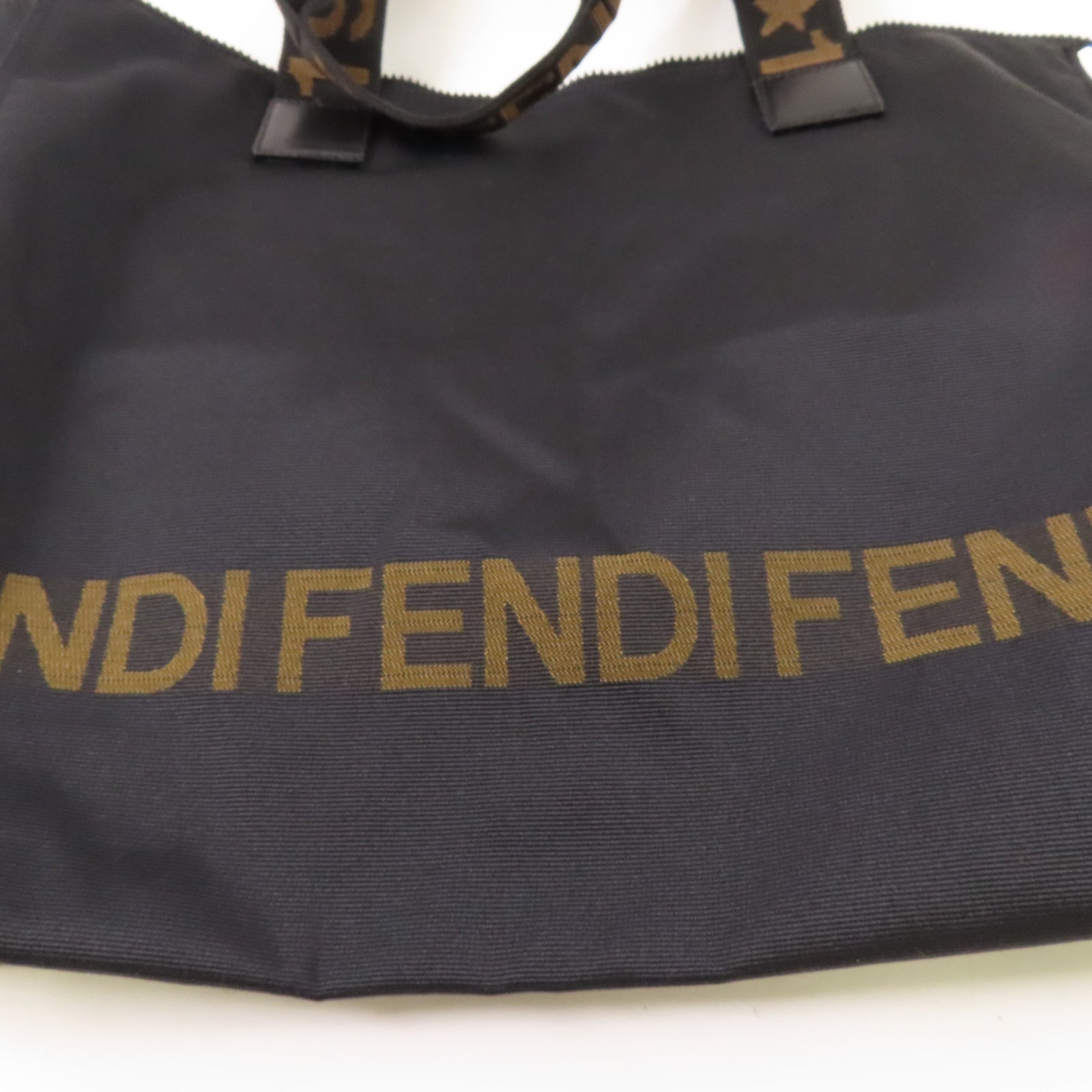 FENDI 帆布Tote Bag銀扣手挽袋