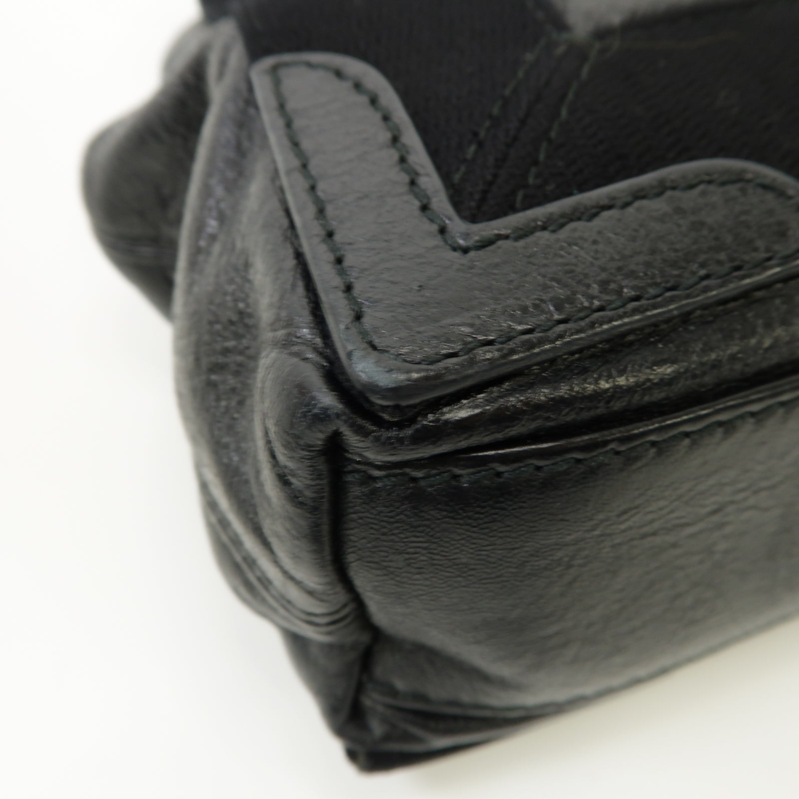 BALENCIAGA 牛皮皮革Cabas XS銀扣手挽肩背兩用袋黒色