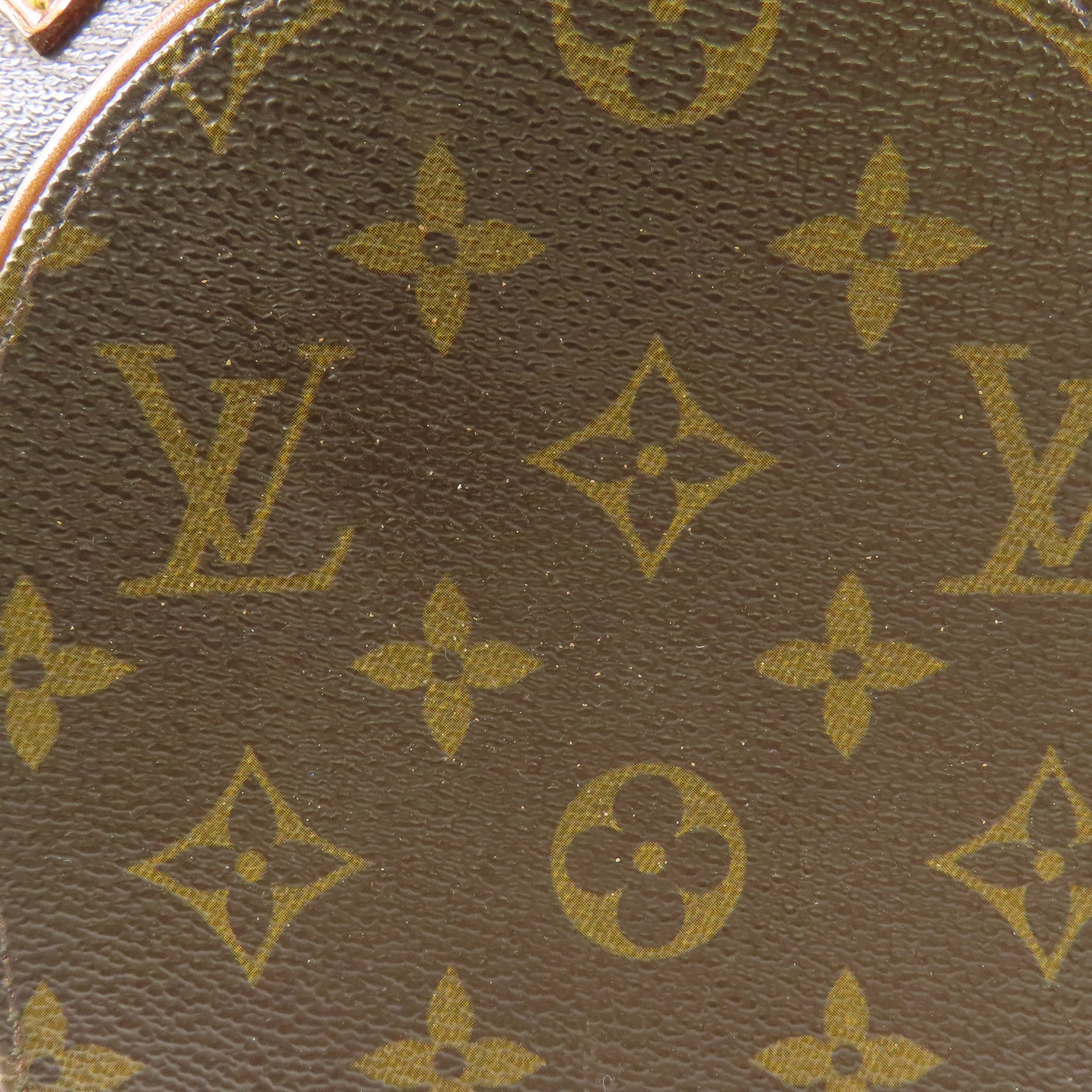 LOUIS VUITTON Monogram Ellipse PM金扣手挽袋棕色