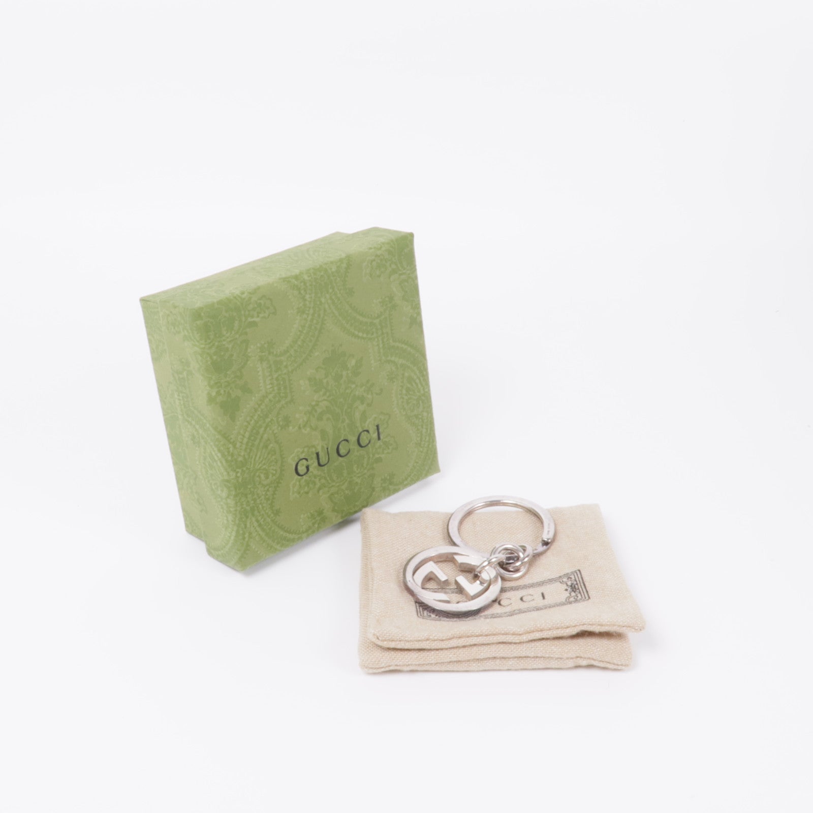 GUCCI 925純銀Double G Key Ring鎖匙扣