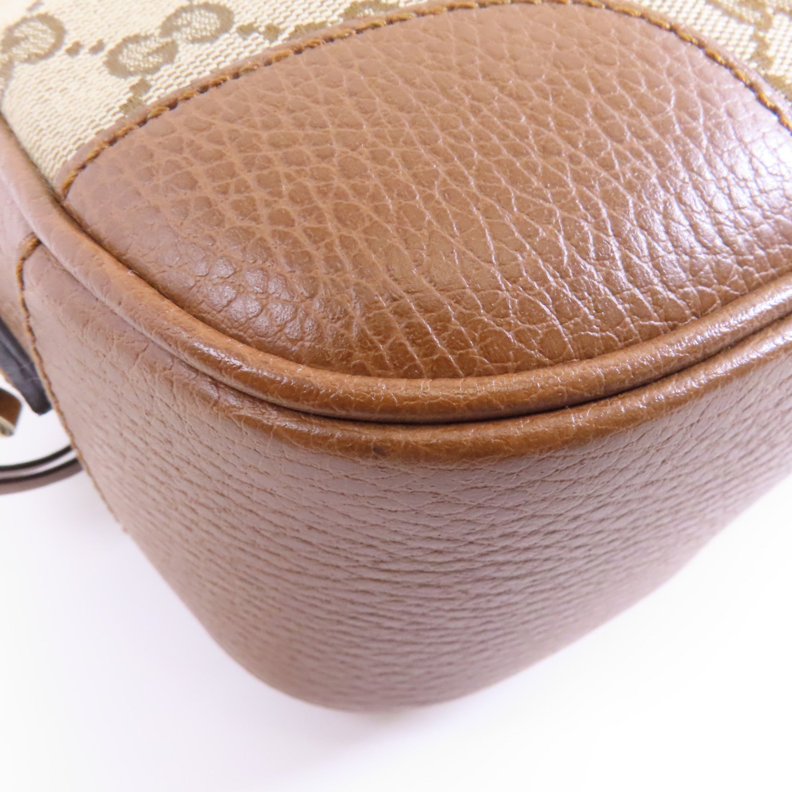 GUCCI 【激減優惠】帆布Shoulder Bag金扣肩背袋棕色