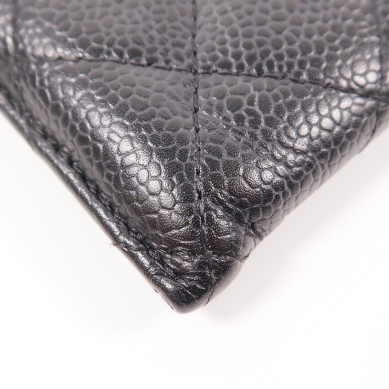 CHANEL 牛皮皮革Card Case銀扣卡片套