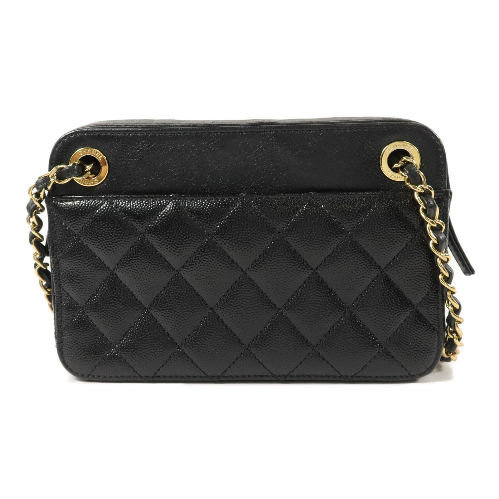 CHANEL 牛皮皮革Chain Shoulder鏈帶肩背袋
