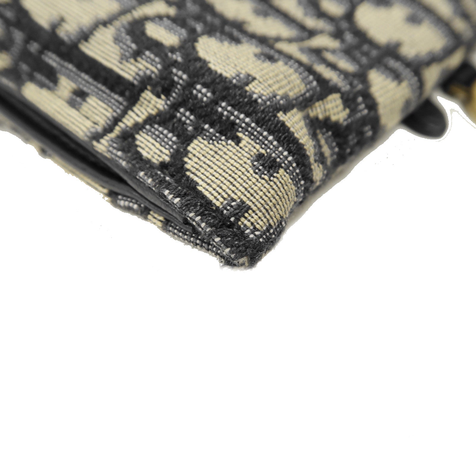 Dior Oblique帆布Saddle Wallet On Chain金扣鏈帶肩背袋藍色