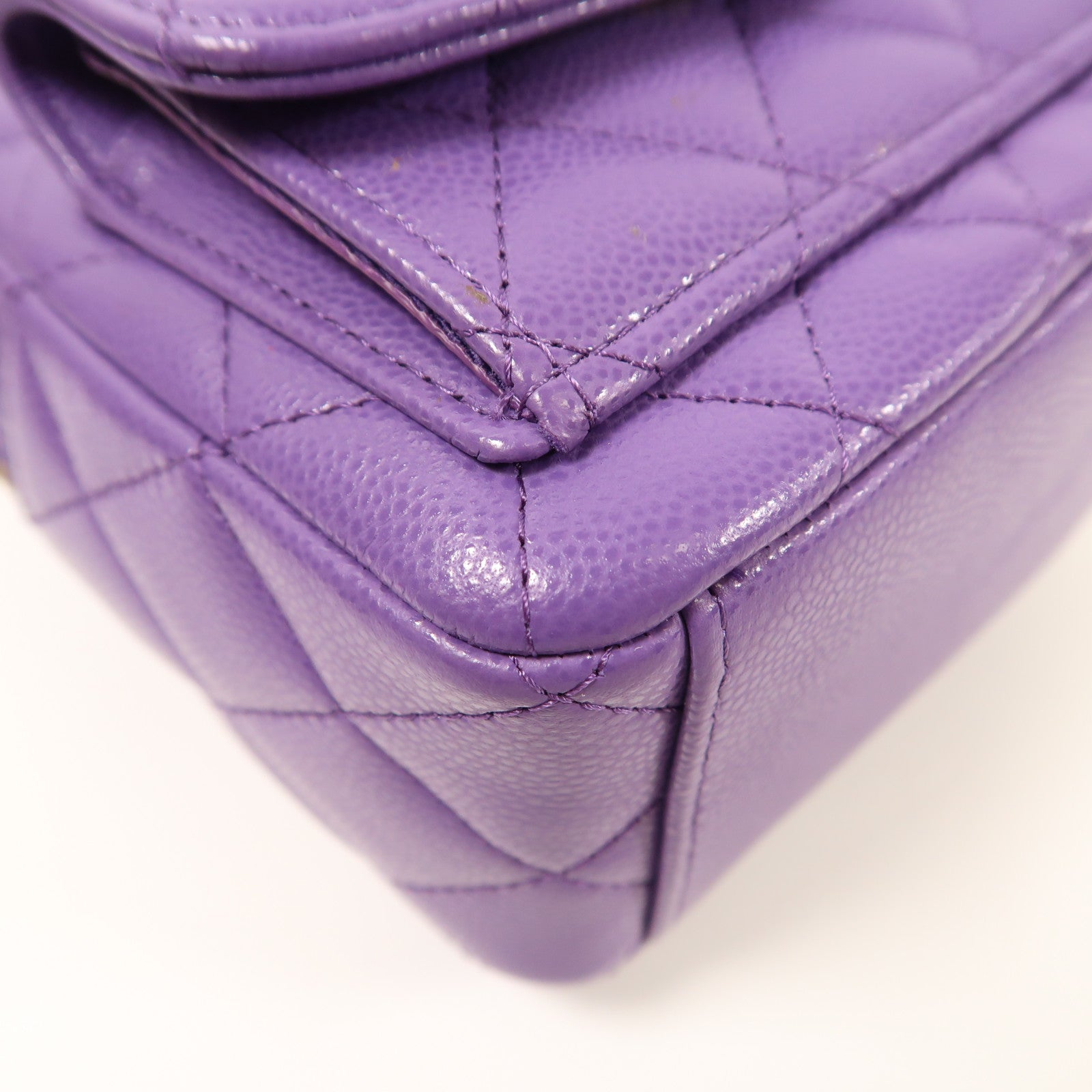 CHANEL 牛皮皮革Rucksack金扣鏈帶背包