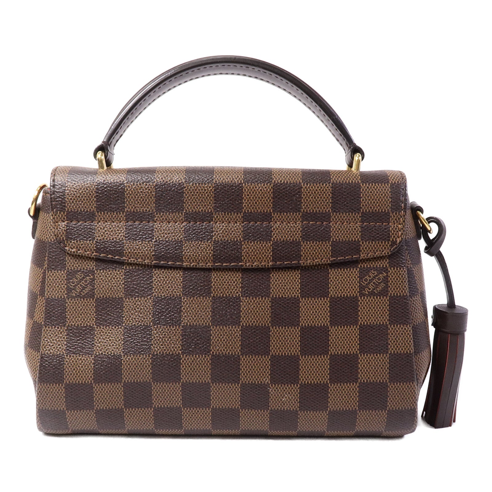 LOUIS VUITTON Damier Croisette金扣手挽肩背兩用袋