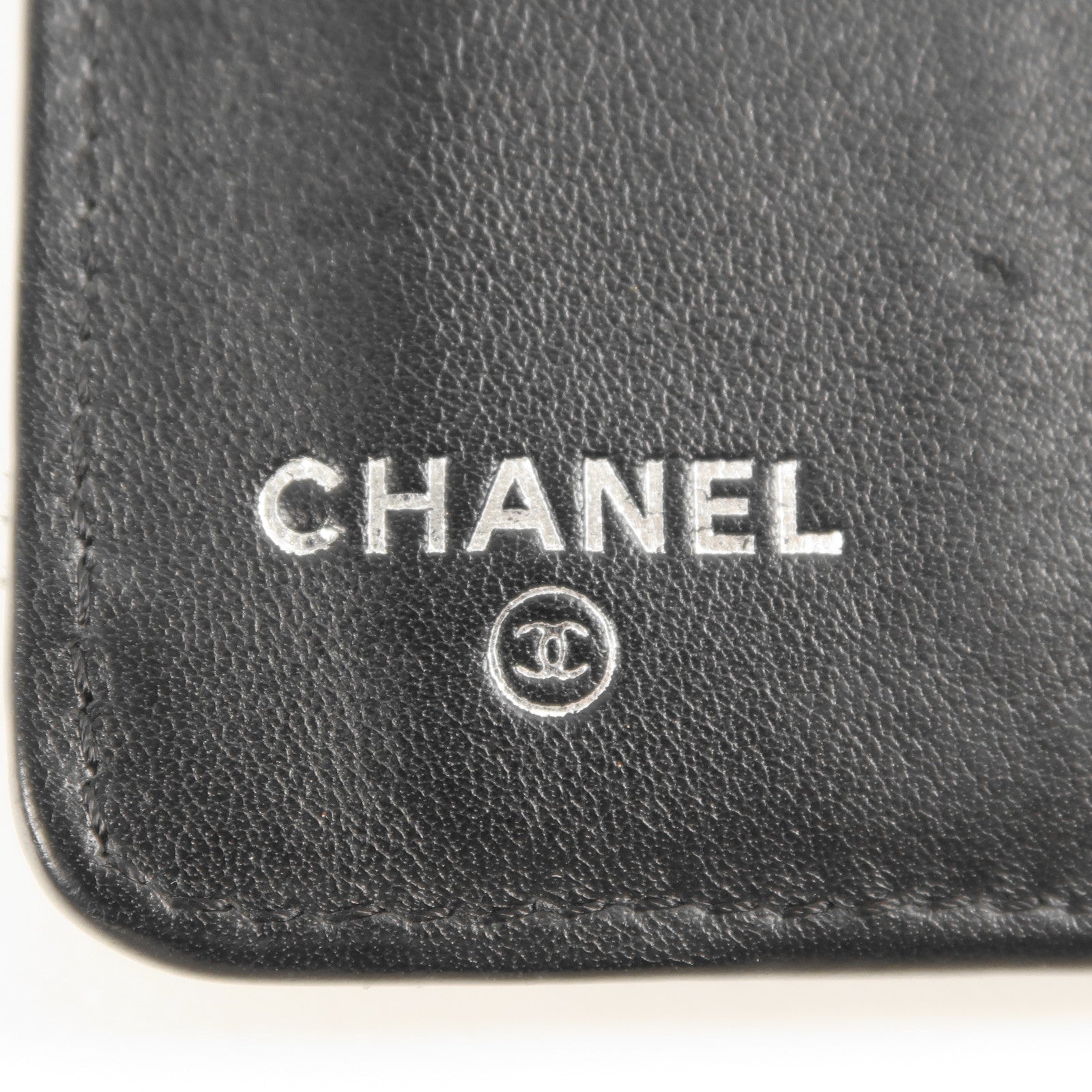 CHANEL 牛皮皮革Long Wallet銀扣長錢包