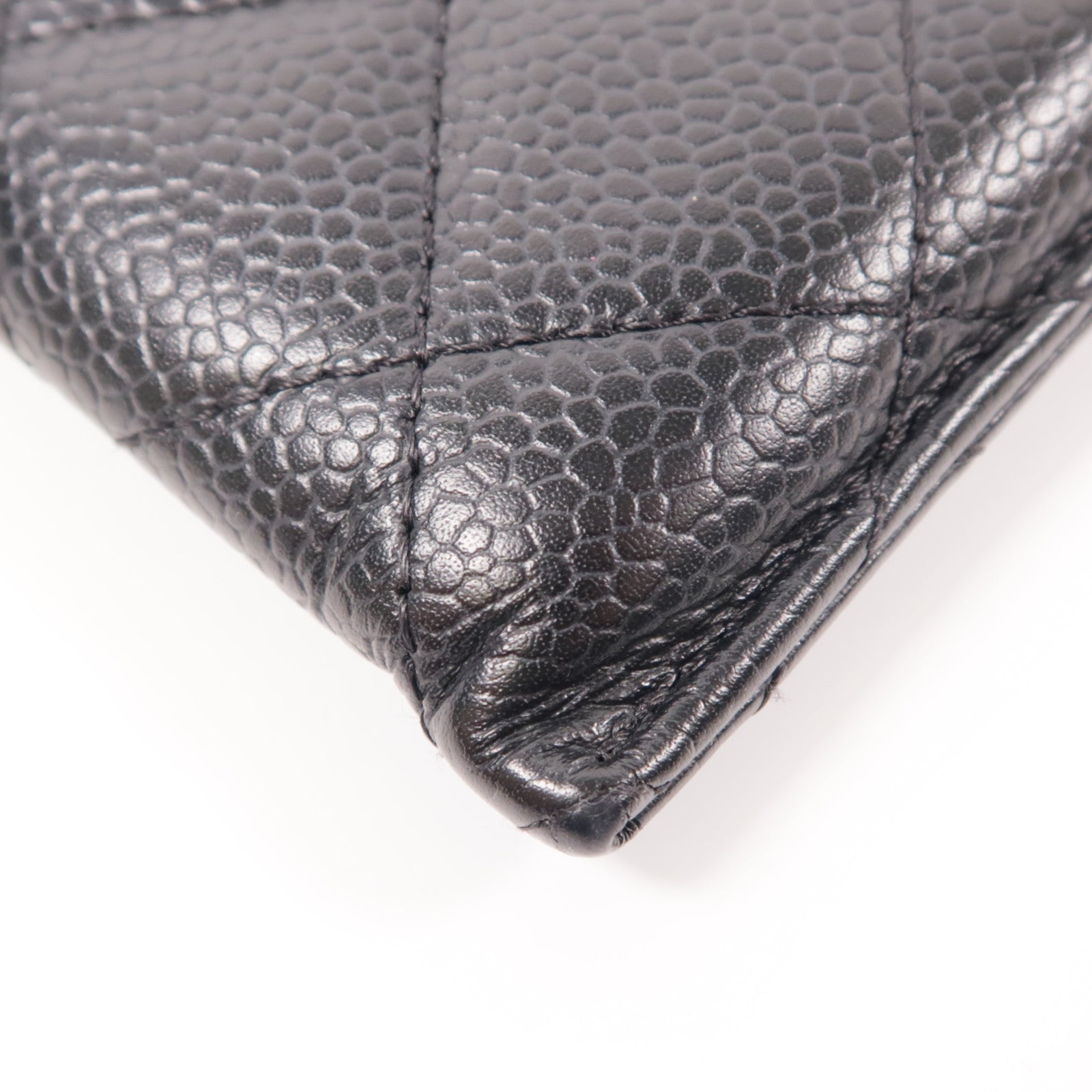 CHANEL 牛皮皮革Card Case銀扣卡片套