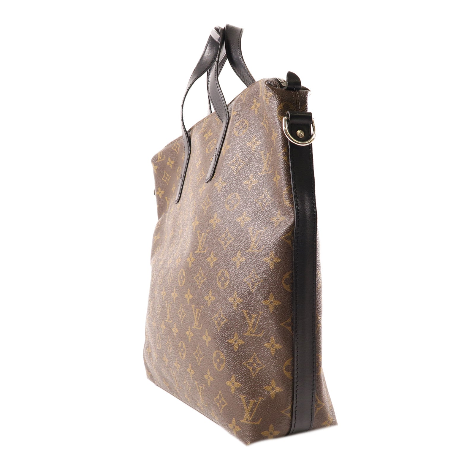 LOUIS VUITTON Monogram Kitan金扣手挽袋棕色