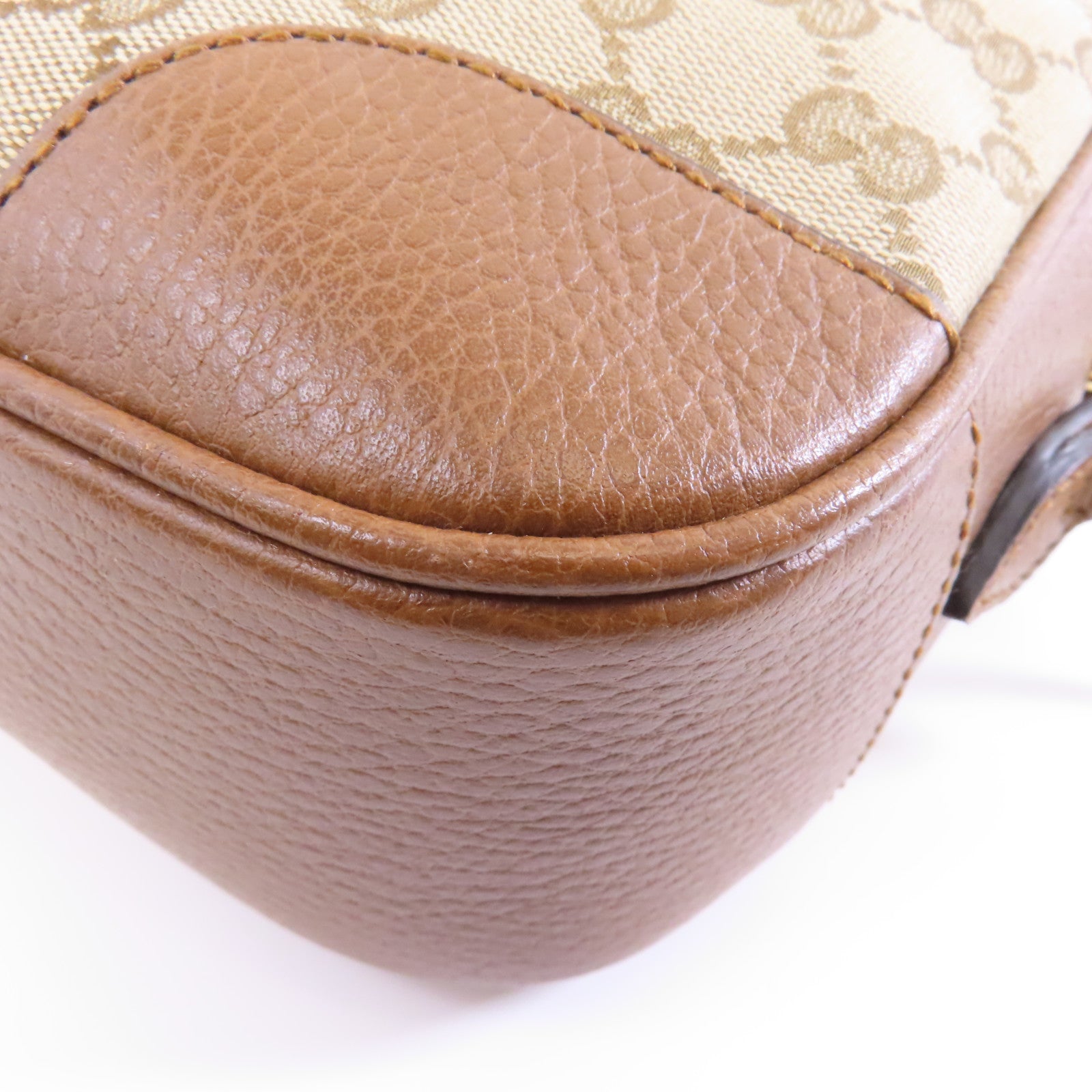 GUCCI 【激減優惠】帆布Shoulder Bag金扣肩背袋棕色