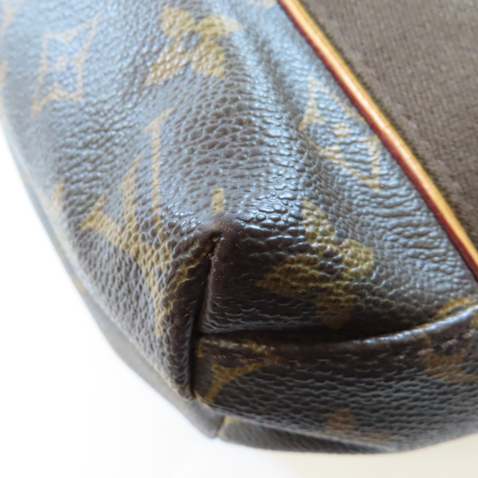 LOUIS VUITTON Monogram Cabas Beaubourg金扣肩背袋棕色