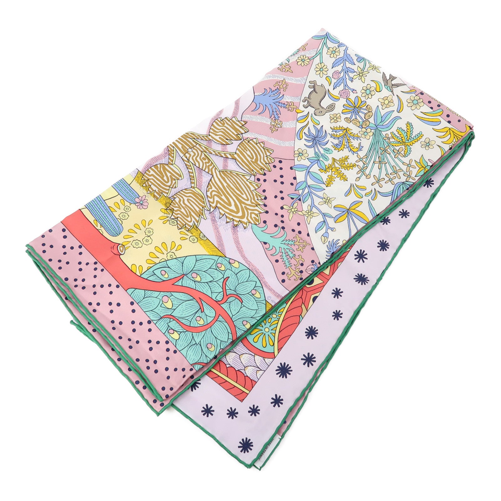HERMES 絲質Scarf 90x90絲巾粉紅色