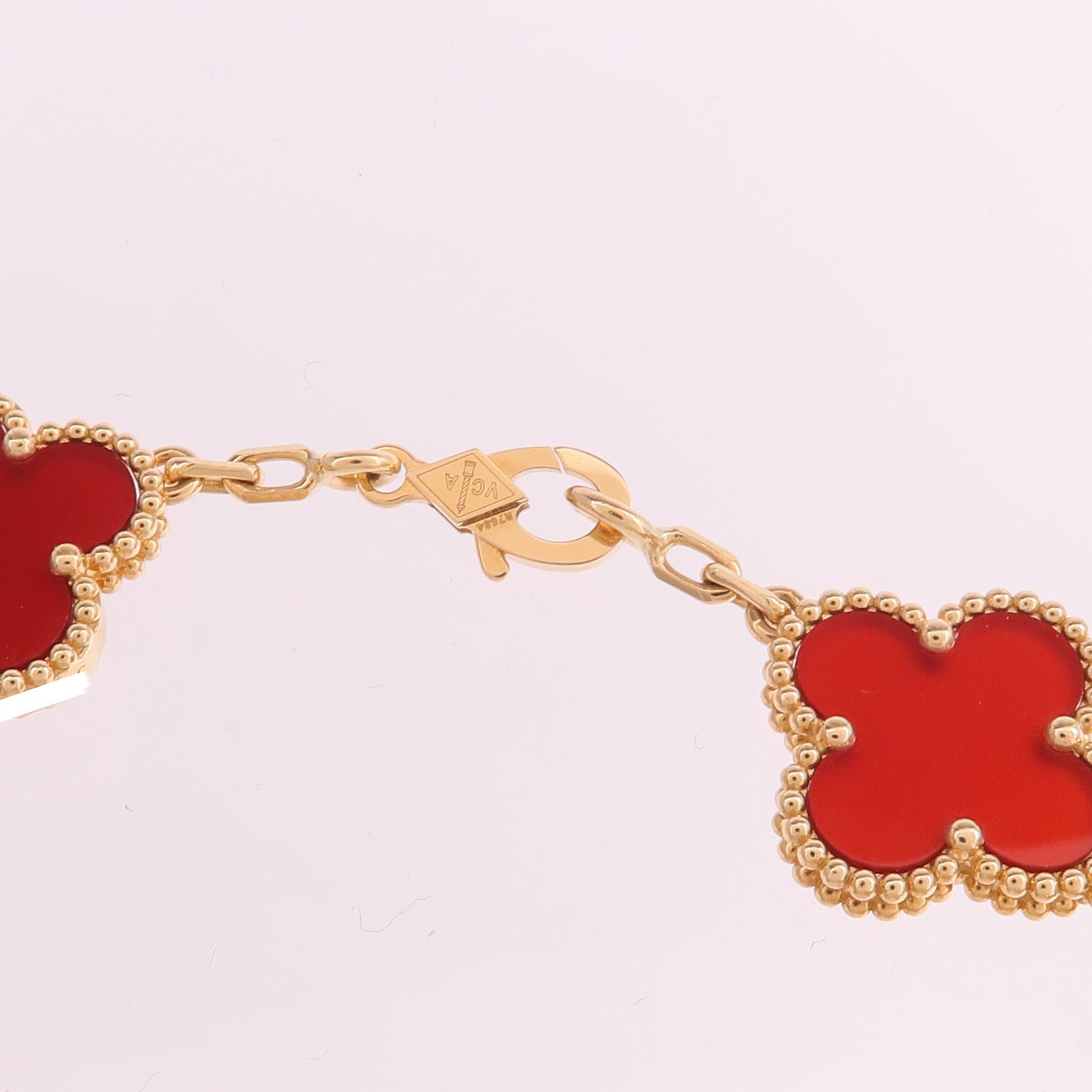 Van Cleef & Arpels 18K黃金/Carnelian Vintage Alhambra Bracelet手鏈