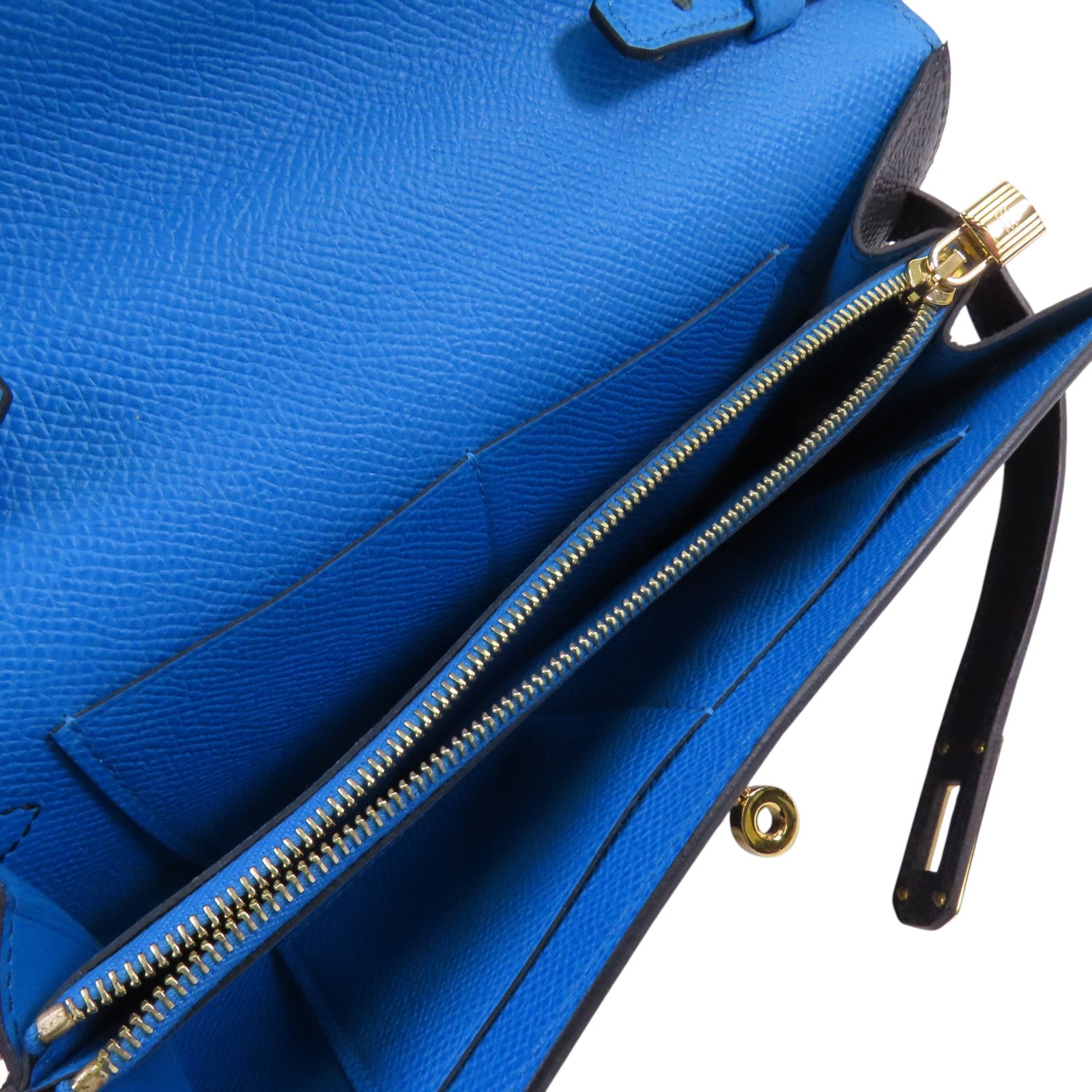 HERMES Epsom皮革Kelly To Go金扣肩背袋