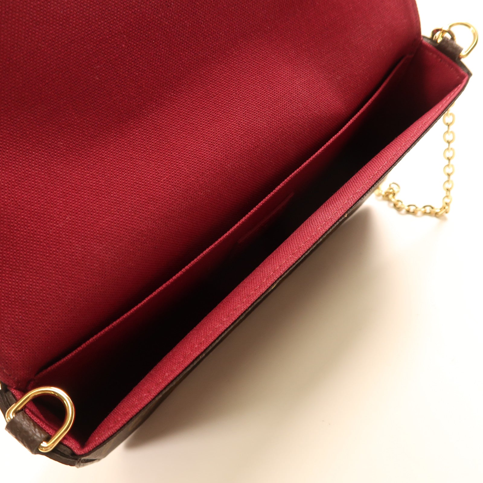 LOUIS VUITTON Monogram Pochette Felicie金扣鏈帶肩背袋