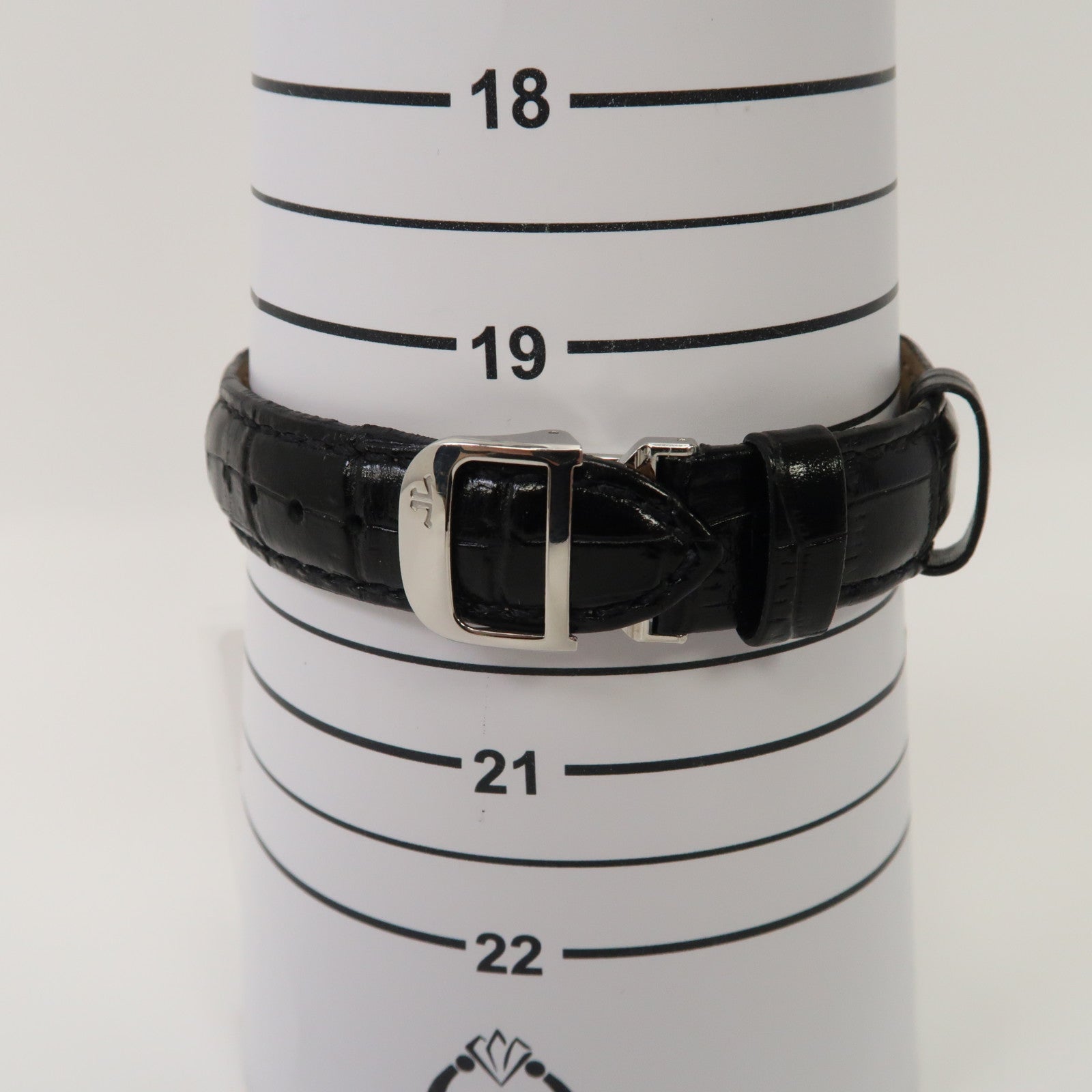 JAEGER-LECOULTRE Master Control Date不鏽鋼/皮革帶手錶自動機芯黑色