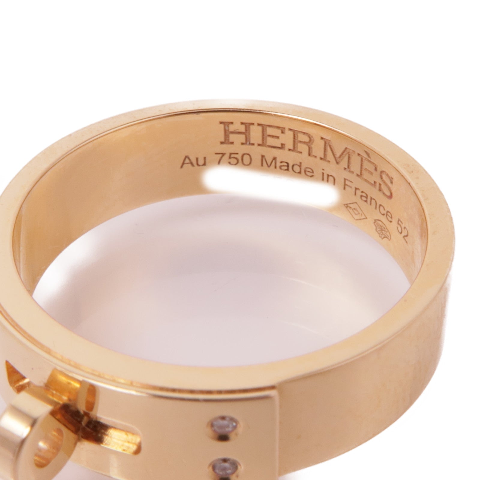 HERMES 【激減優惠】18K玫瑰金Kelly Ring Hermes#52 US#6