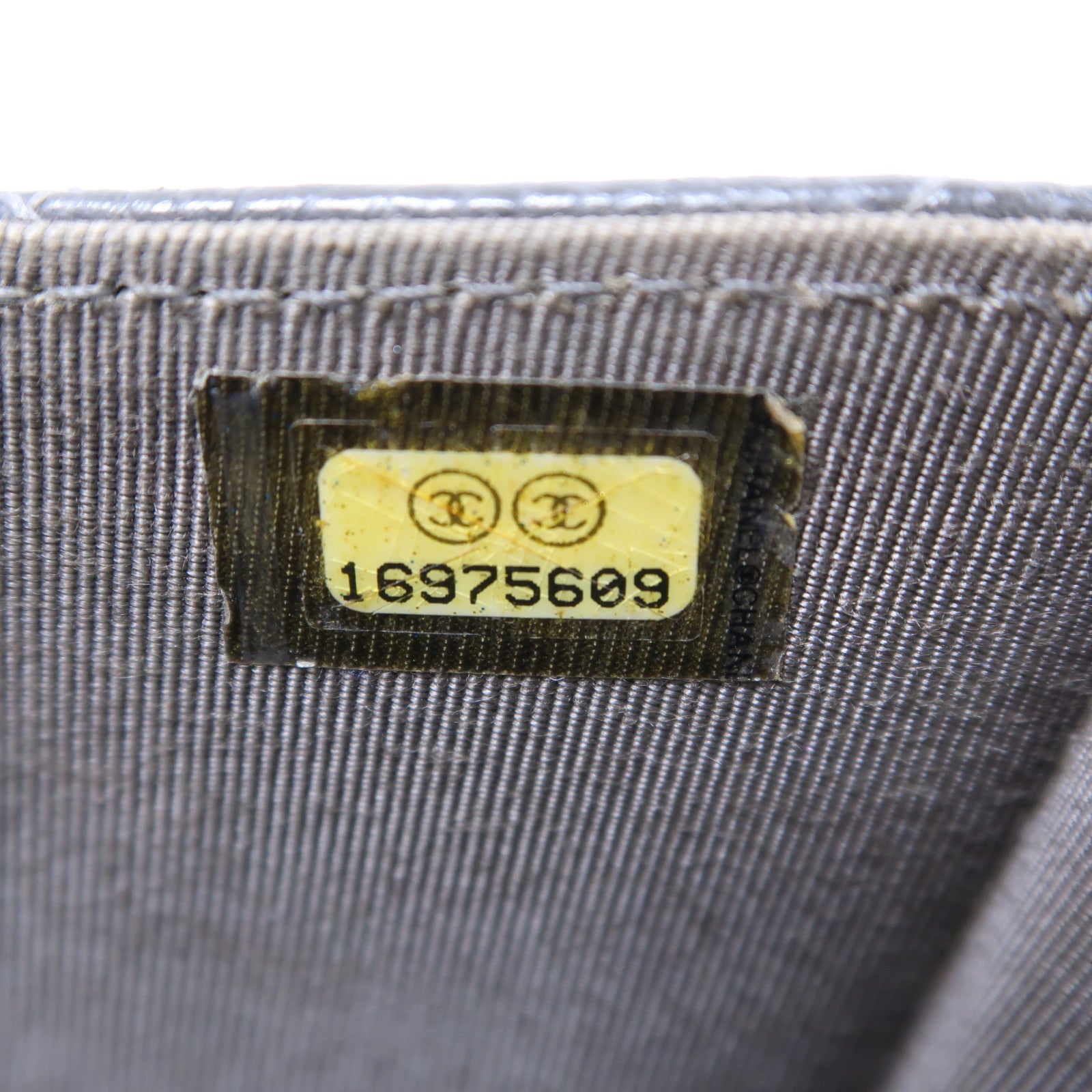 CHANEL 牛皮皮革Long Wallet銀扣長錢包灰色