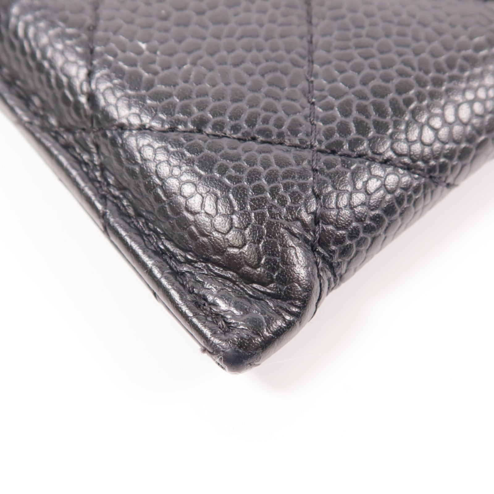 CHANEL 牛皮皮革Card Case銀扣卡片套