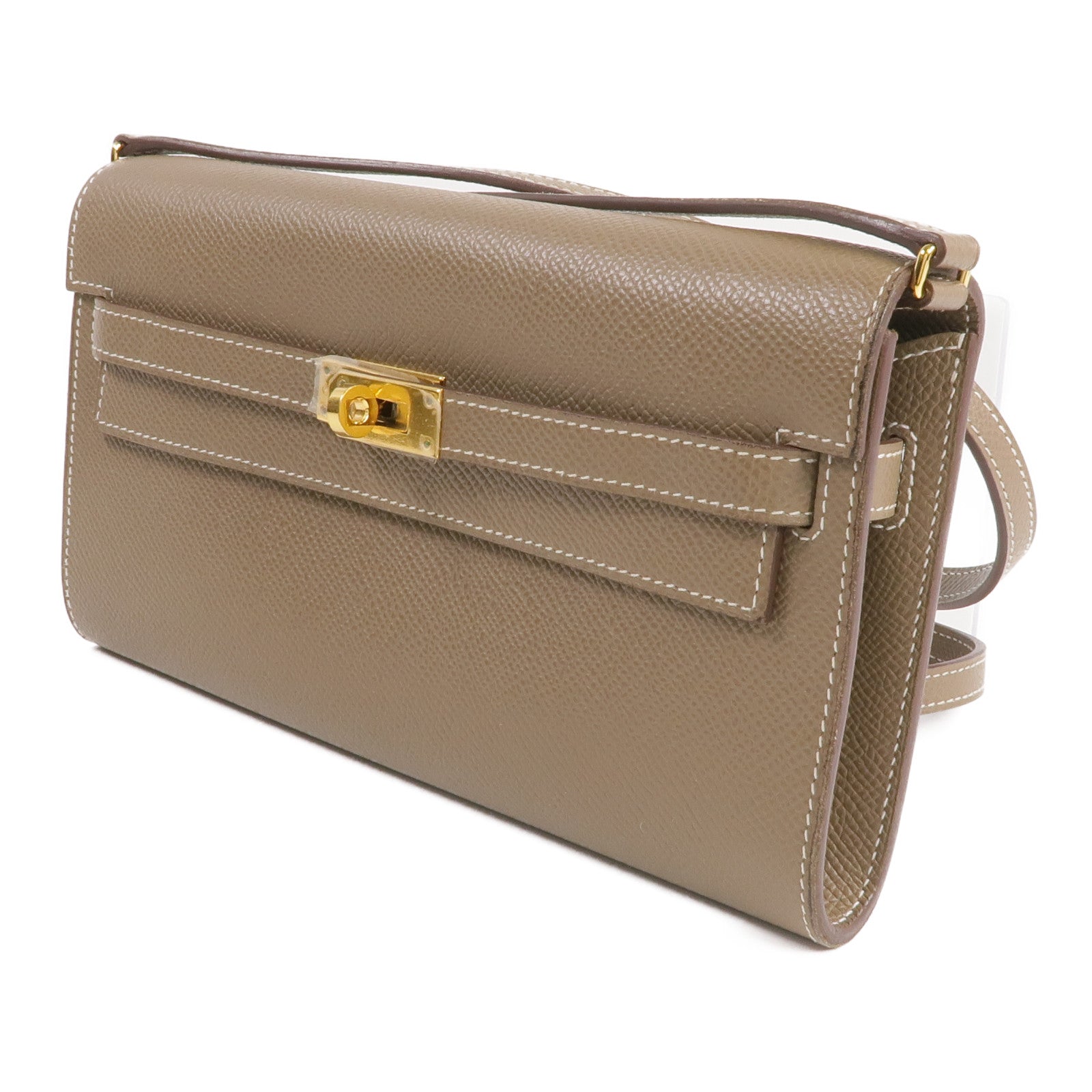 HERMES Epsom皮革Kelly To Go金扣肩背袋