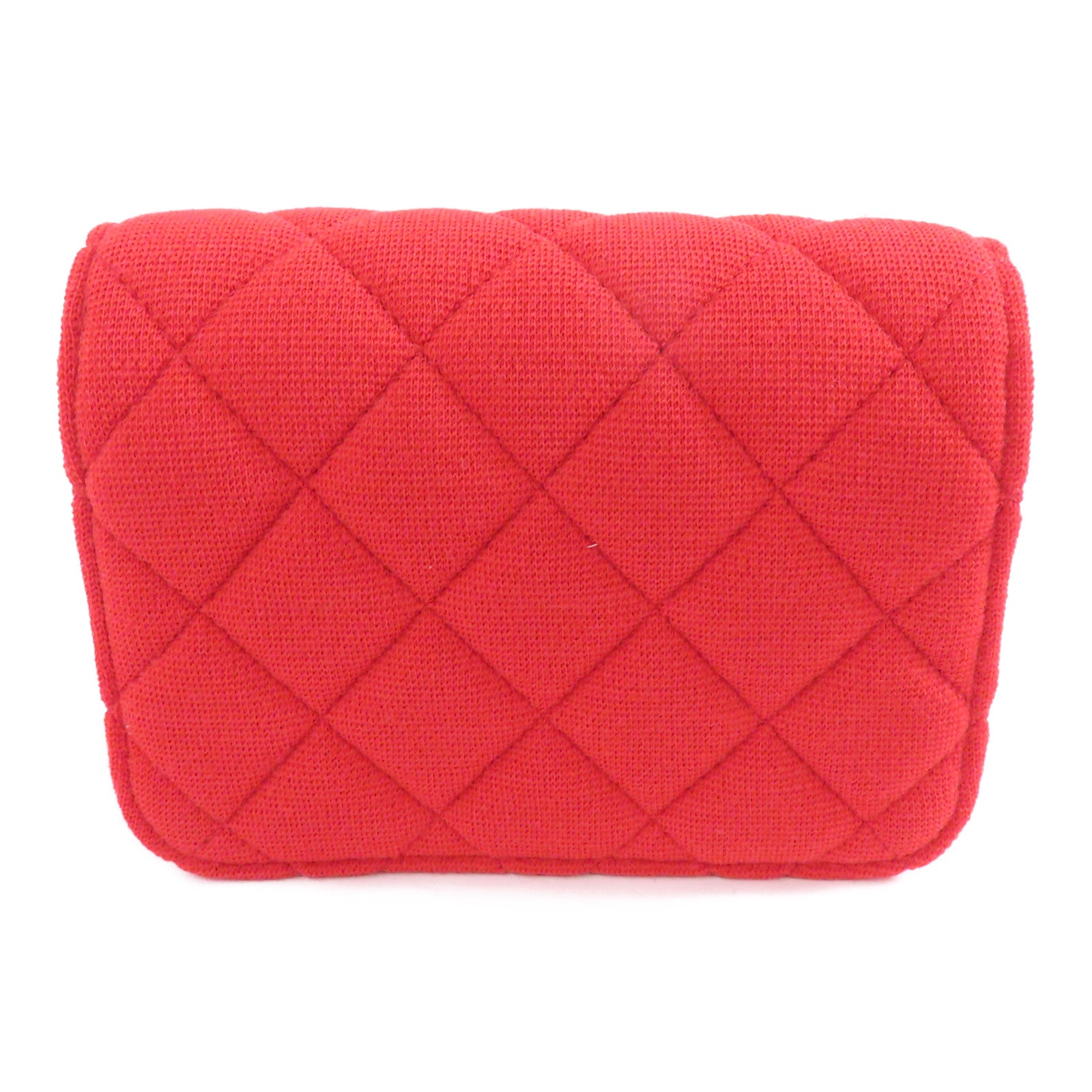 CHANEL 【激減優惠】菱格帆布Chain Shoulder Bag金扣鏈帶肩背袋紅色