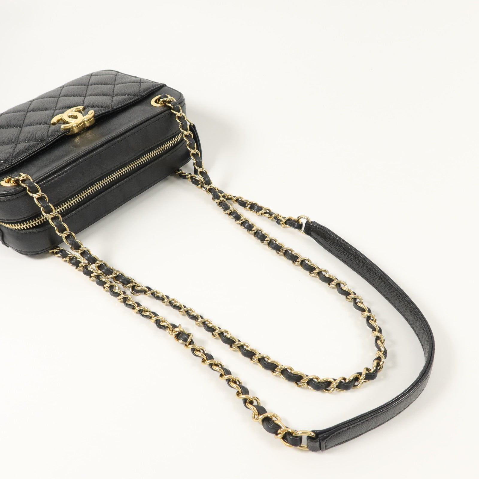 CHANEL 牛皮皮革Chain Shoulder鏈帶肩背袋