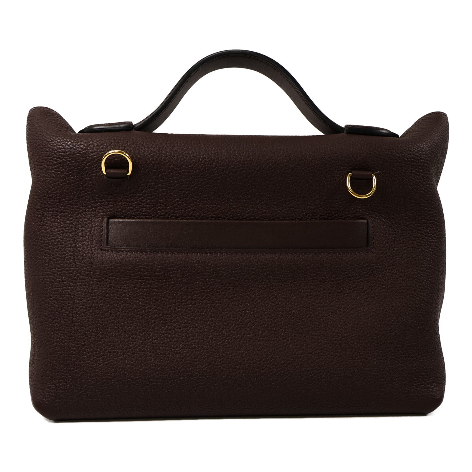 HERMES Clemence皮革24/24 29cm手挽肩背兩用袋Cassis/Bleu Saphir