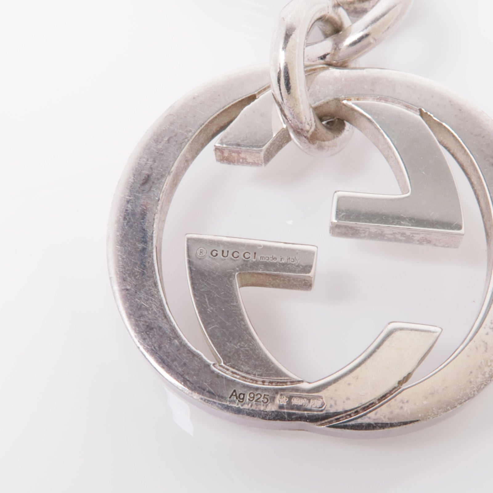 GUCCI 925純銀Double G Key Ring鎖匙扣
