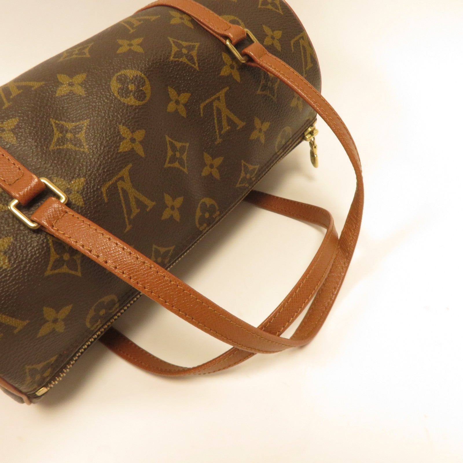 LOUIS VUITTON 【激減優惠】Monogram Papillon Old Model金扣肩背袋棕色