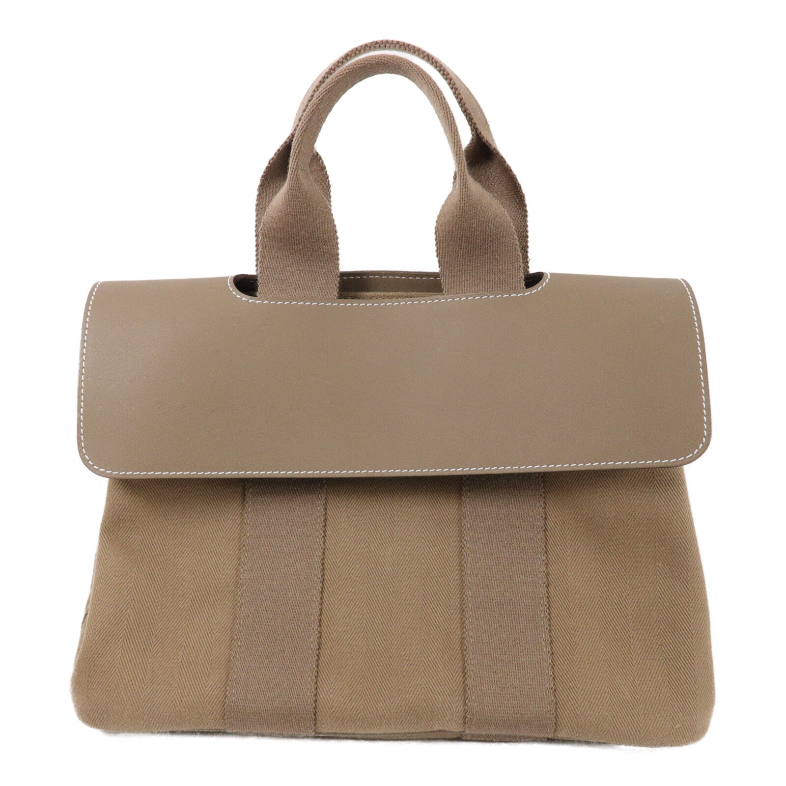 HERMES 帆布Valparaiso PM手挽袋Etoupe
