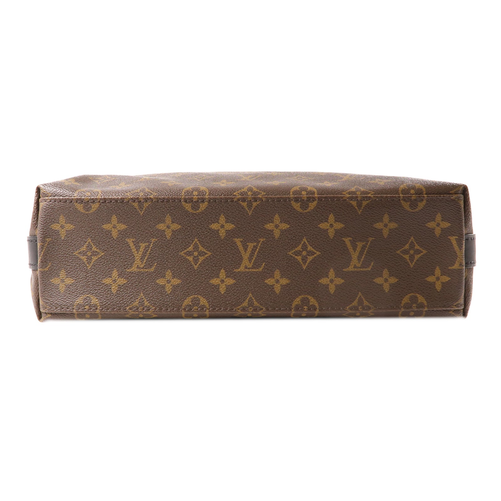 LOUIS VUITTON Monogram Kitan金扣手挽袋棕色