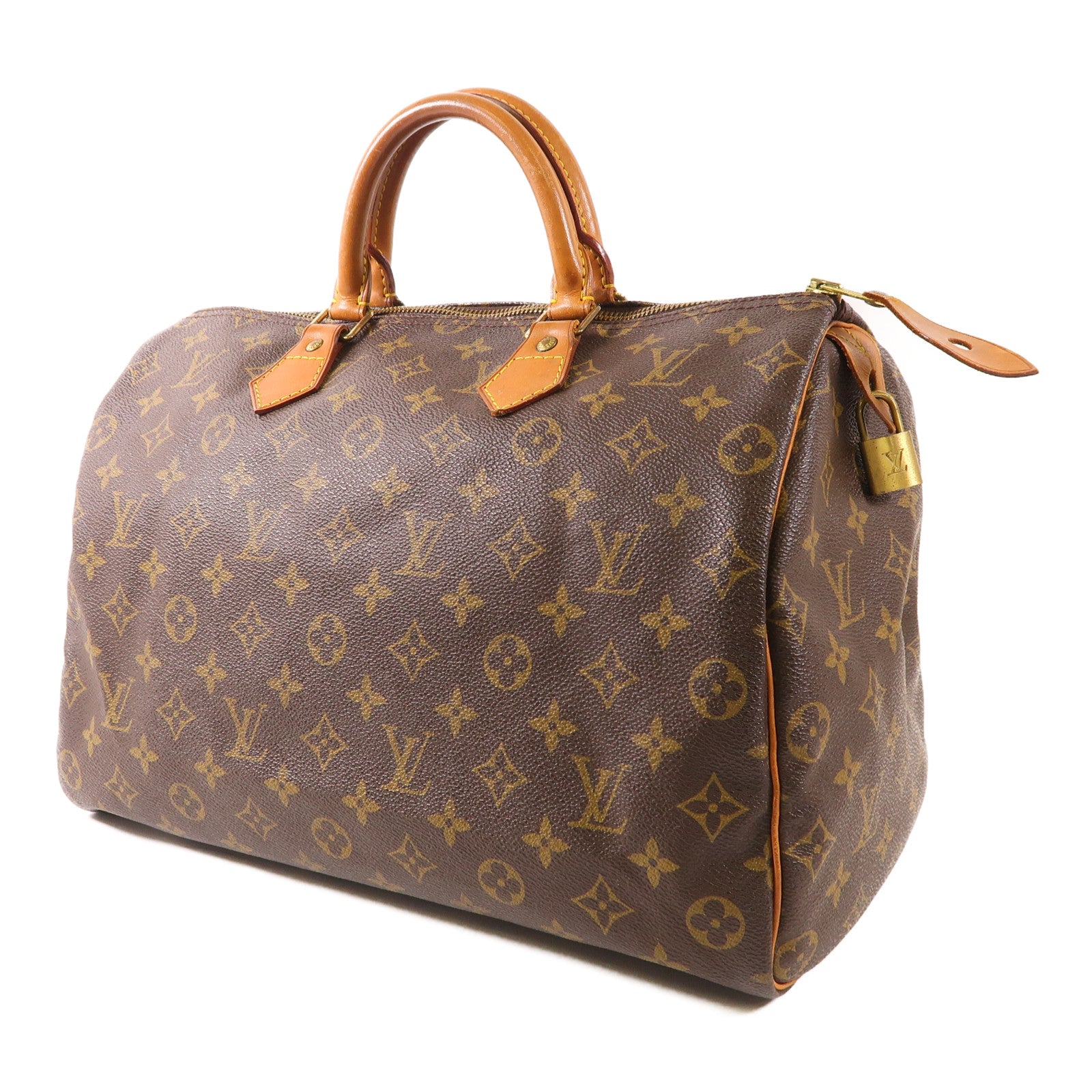 LOUIS VUITTON LV GHW Speedy 35 Hand Bag M41107 Monogram Brown