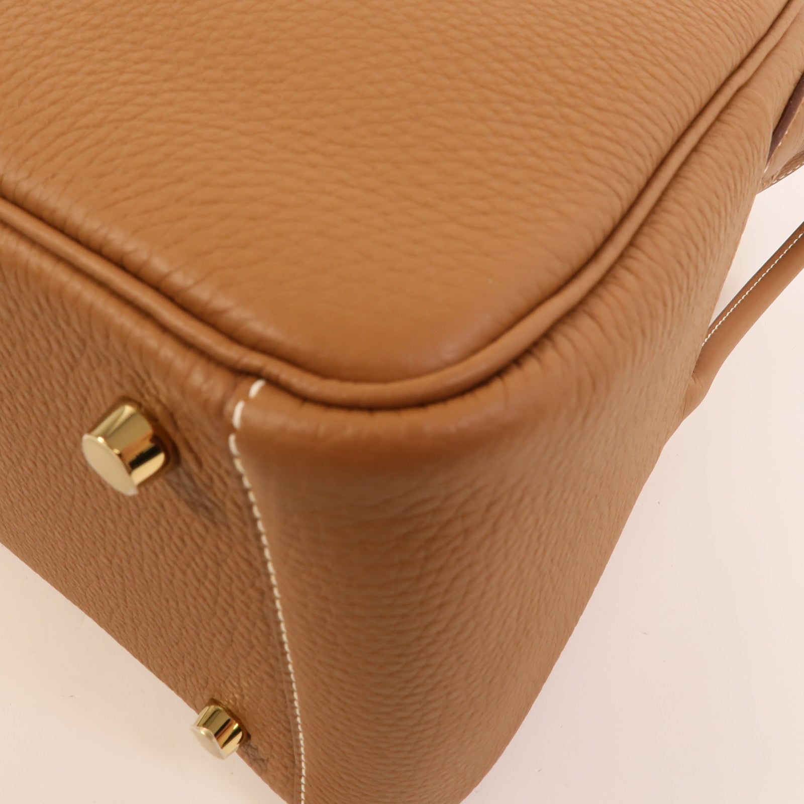 HERMES Clemence皮革Lindy 26手挽肩背兩用袋Gold