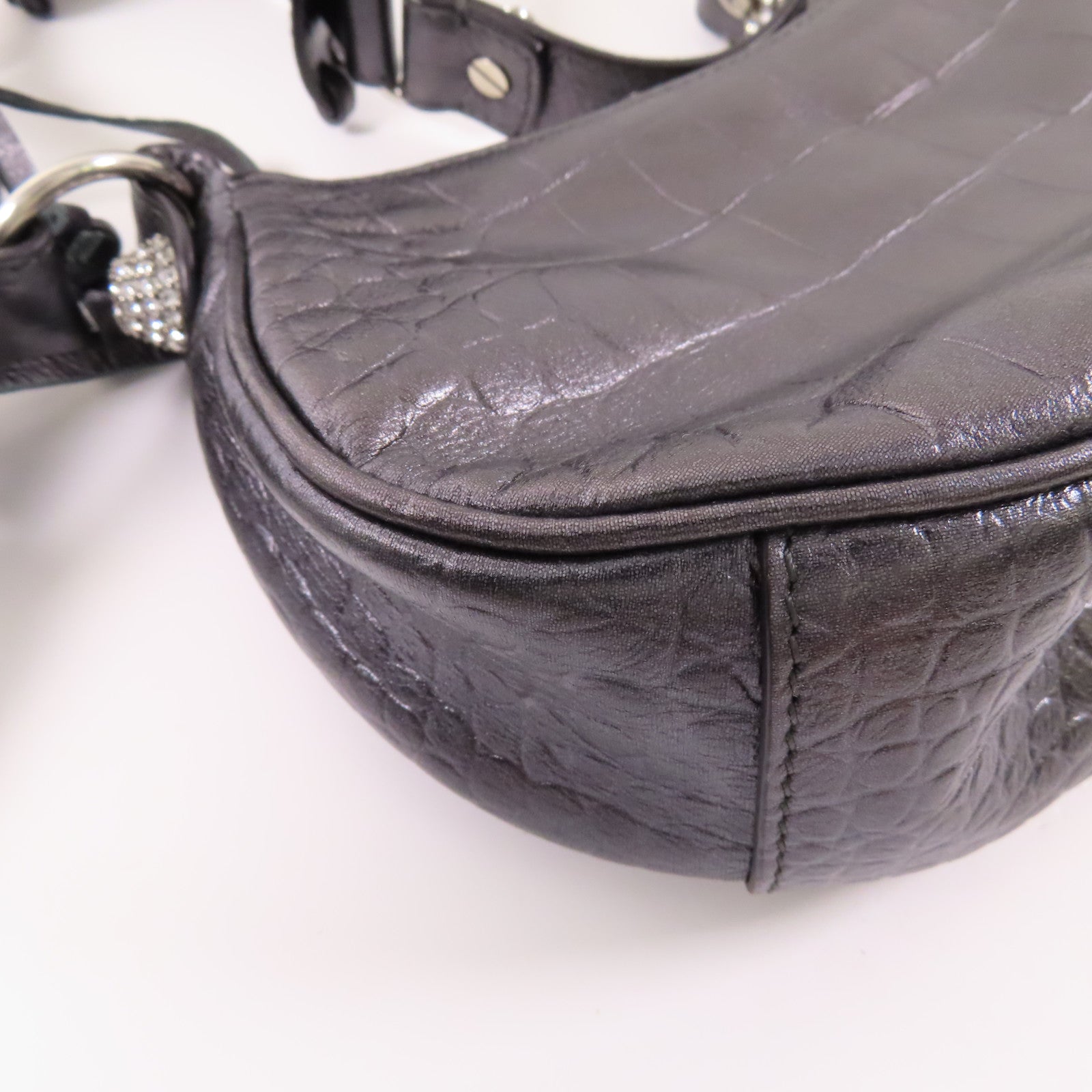 BALENCIAGA 皮革Le Cagole XS Shoulder Bag銀扣肩背袋