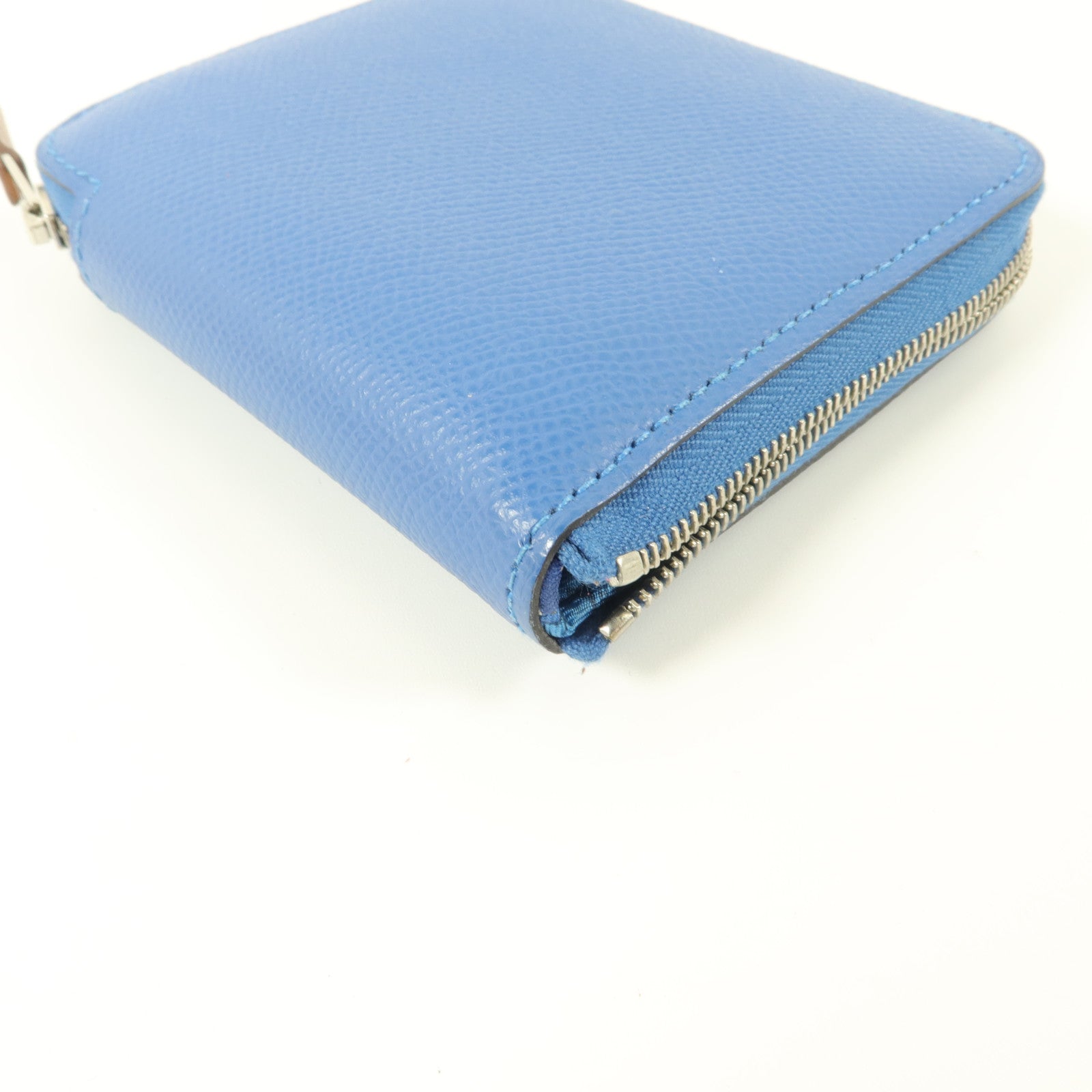 HERMES Epsom皮革Silk in Compact錢包Cobalt