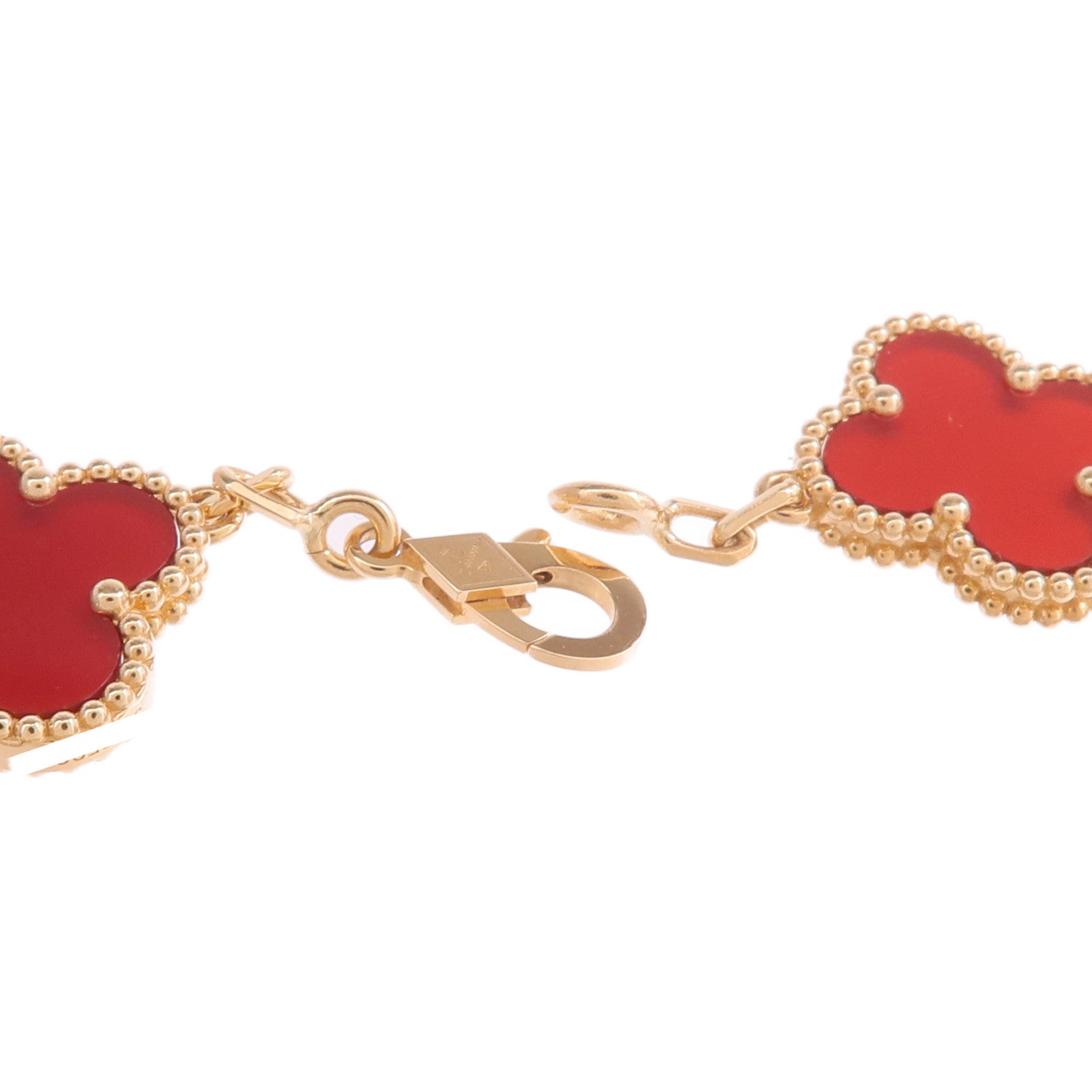 Van Cleef & Arpels 18K黃金/Carnelian Vintage Alhambra Bracelet手鏈