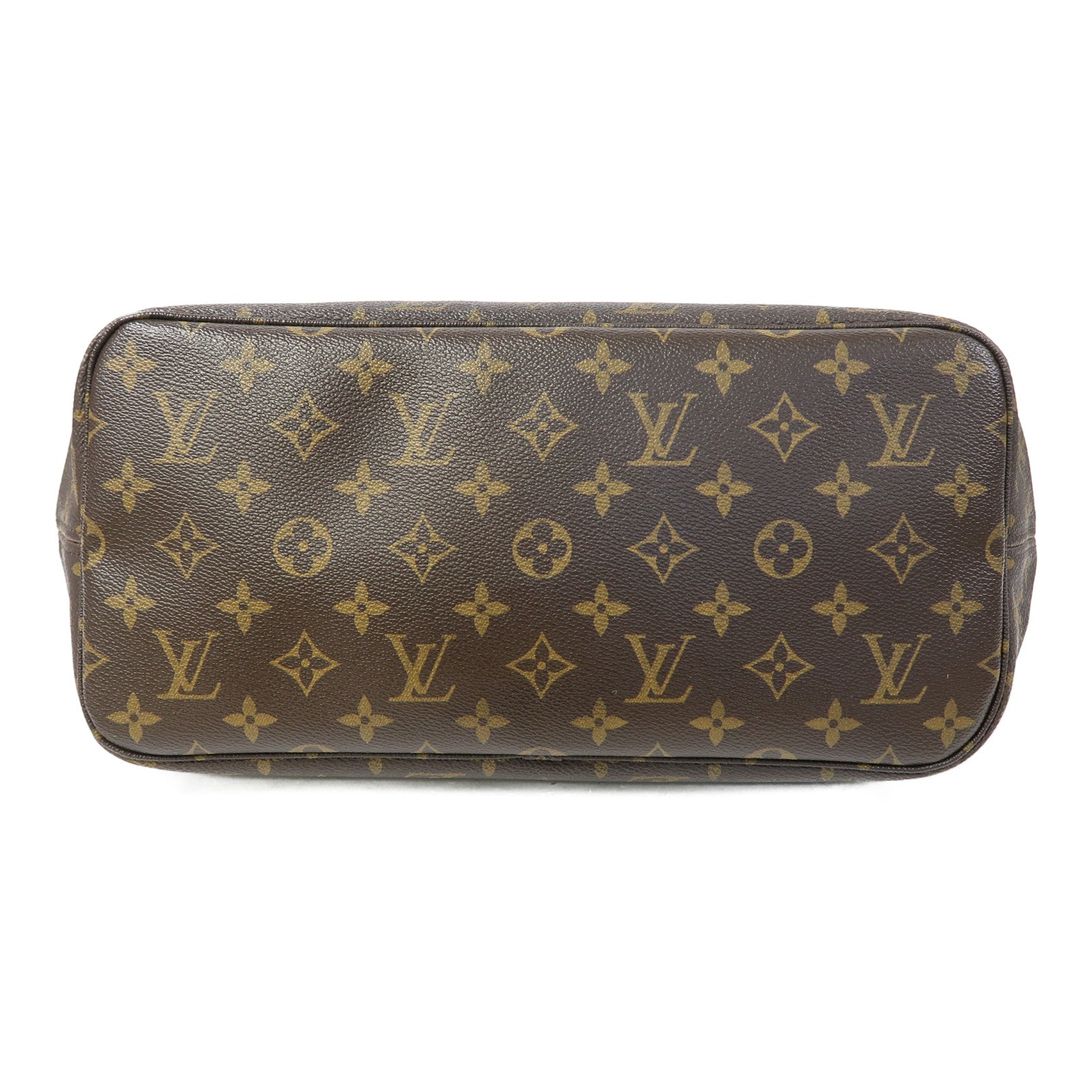 LOUIS VUITTON Monogram Neverfull MM金扣肩背袋啡色