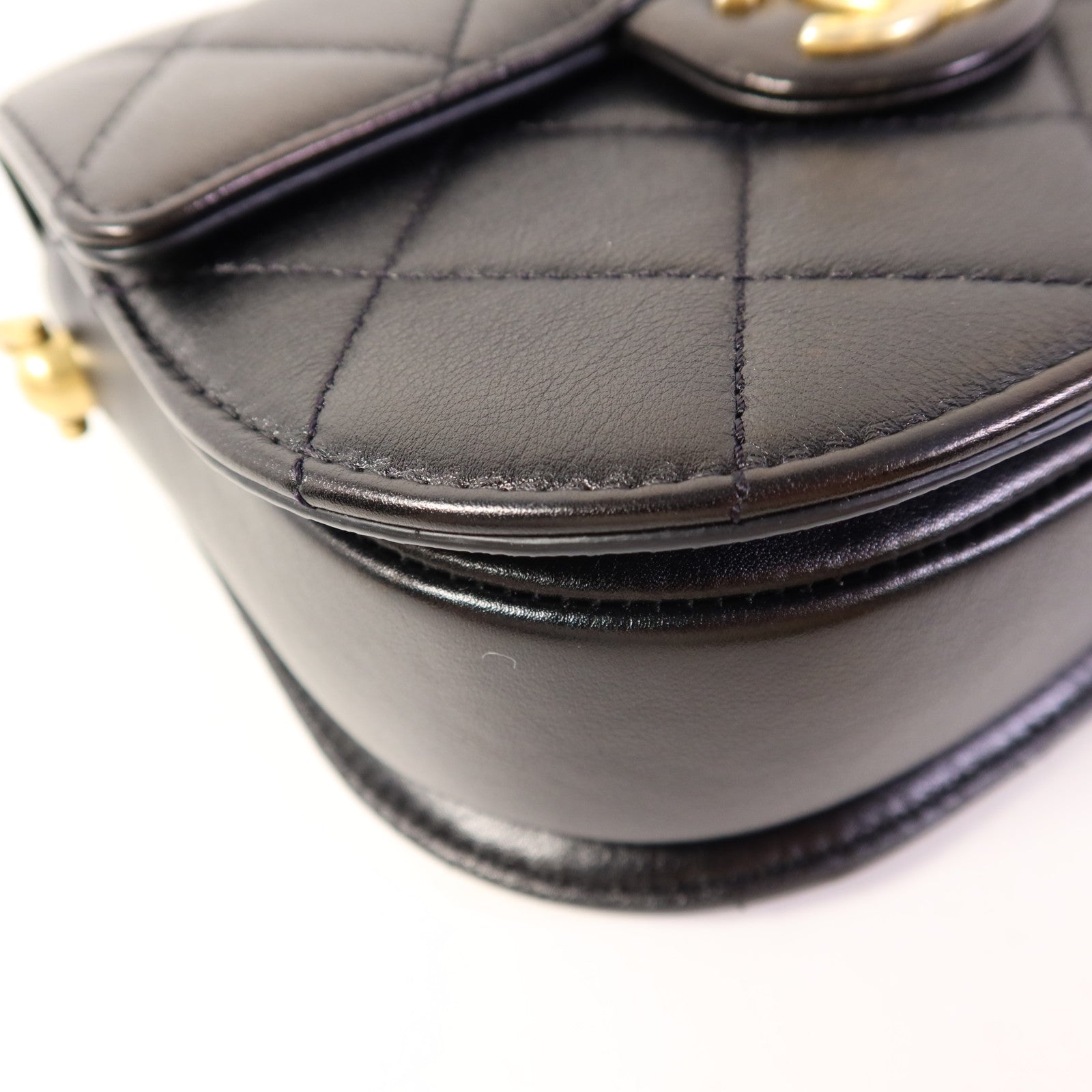 CHANEL 牛皮皮革Chain Shoulder Bag金扣鏈帶肩背袋