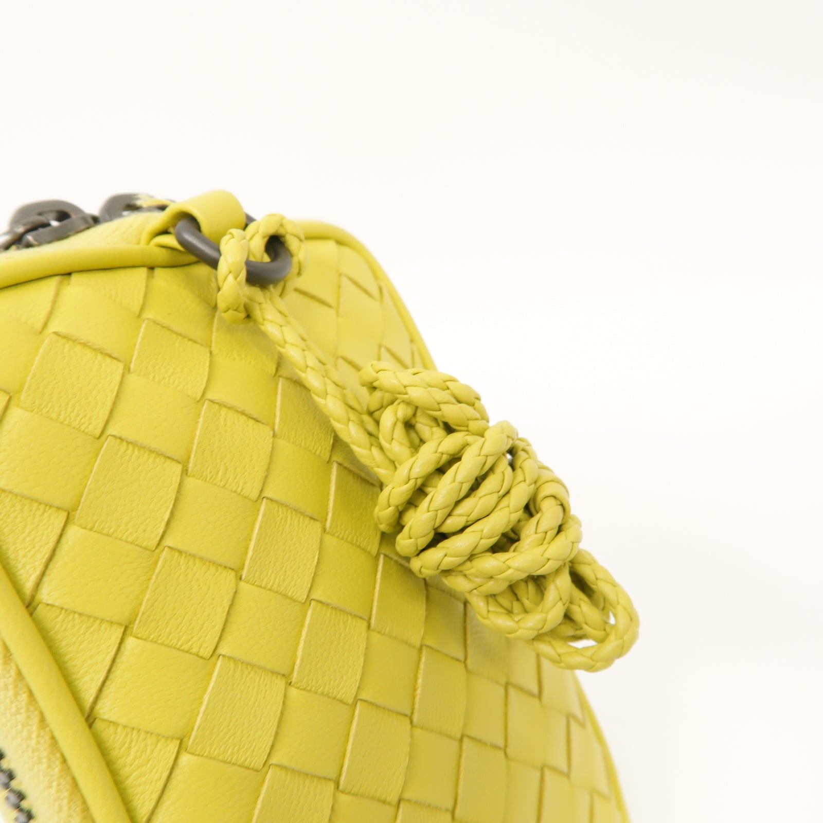 BOTTEGA VENETA 【激減優惠】織紋皮革Coin Case零錢包黃色