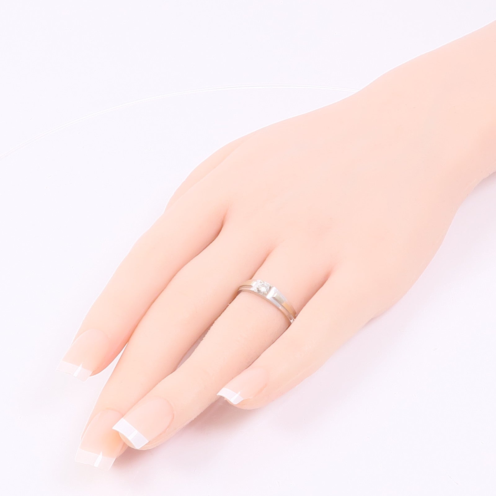 JEWELRY 【激減優惠】18K白金Diamond Ring鑽石戒指US#7.75