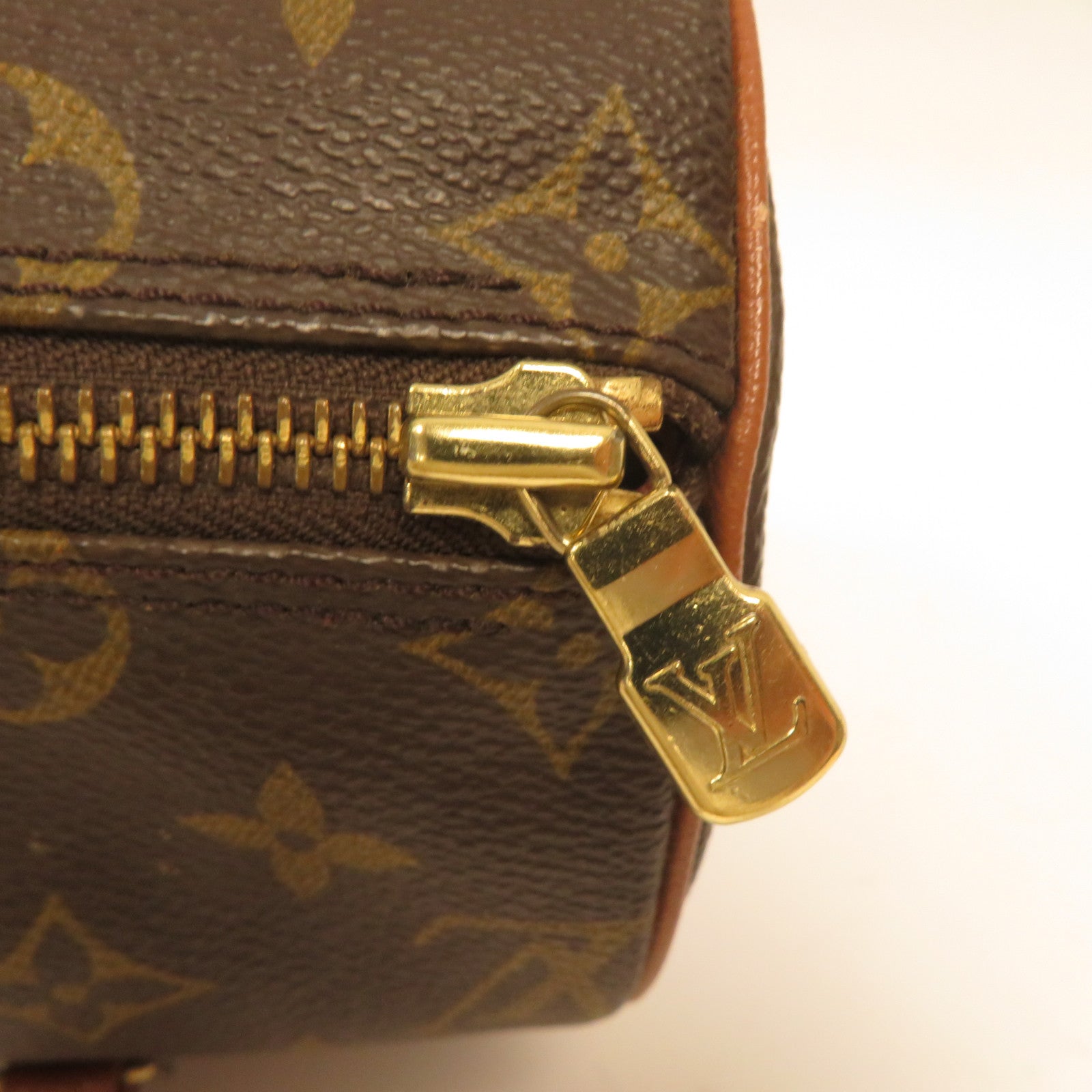 LOUIS VUITTON 【激減優惠】Monogram Papillon Old Model金扣肩背袋棕色