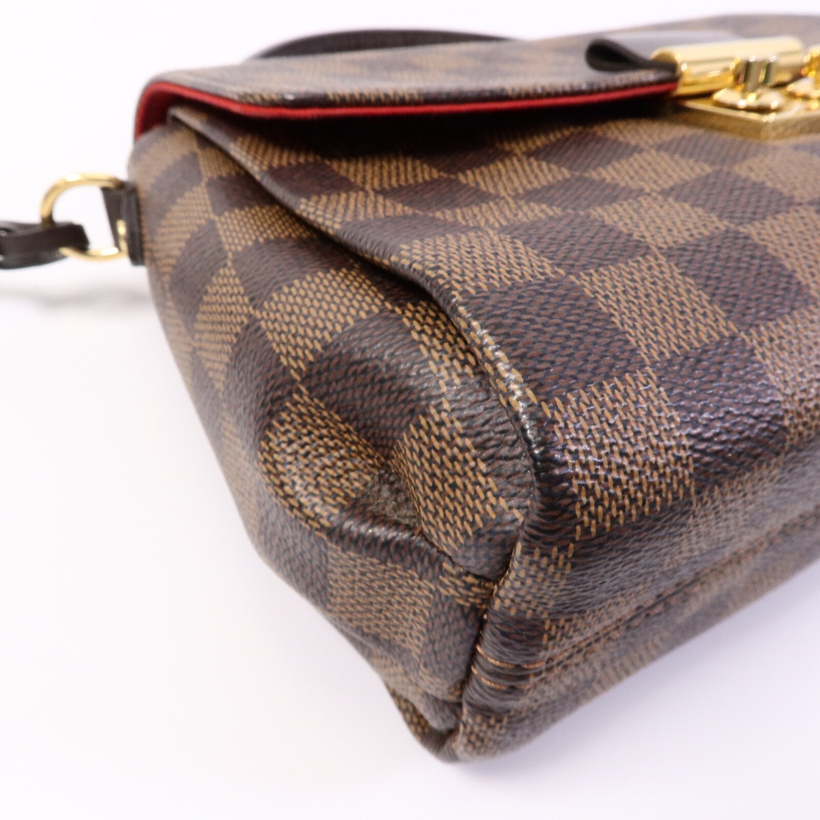 LOUIS VUITTON Damier Croisette金扣手挽肩背兩用袋
