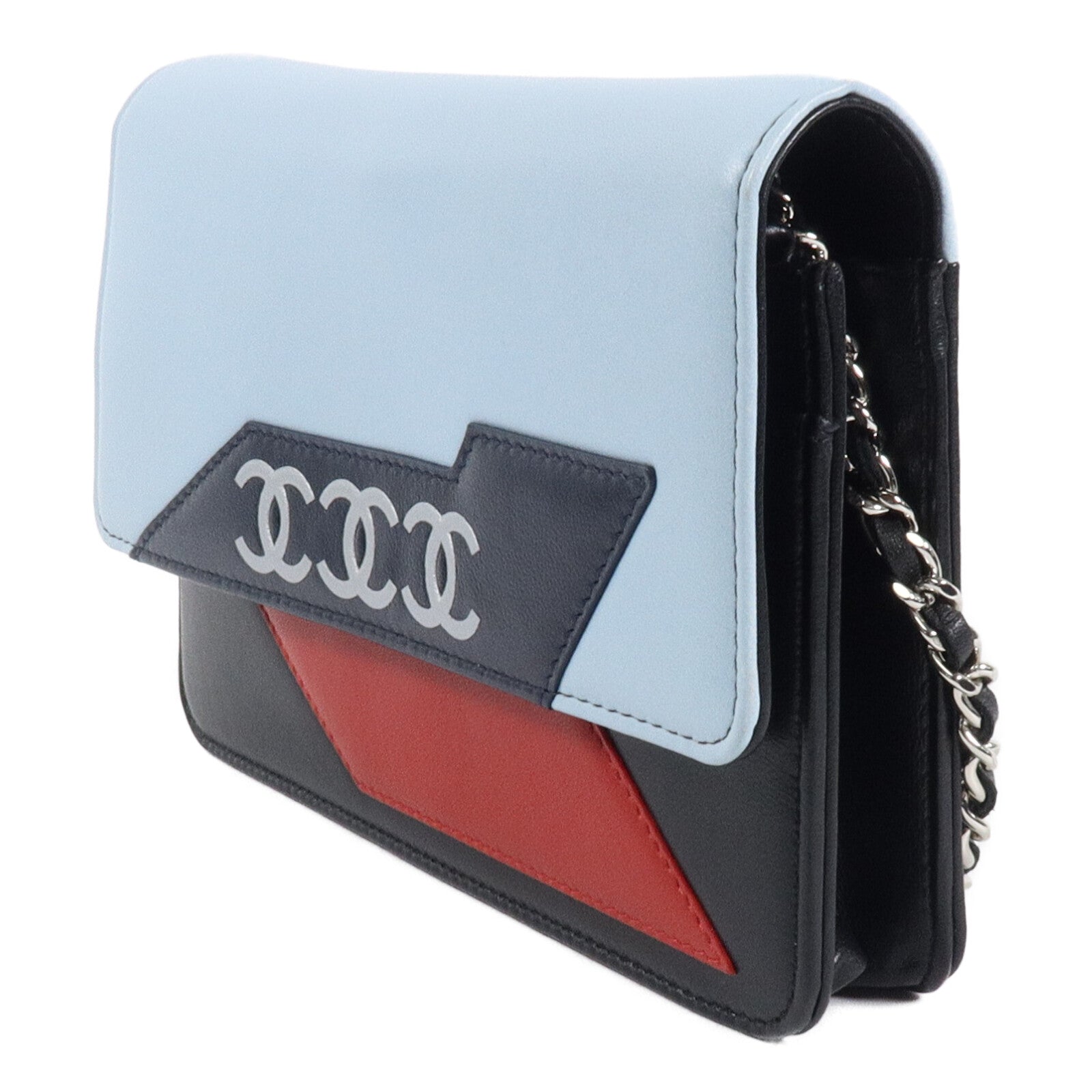 CHANEL 羊皮皮革WOC Wallet On Chain鏈帶肩背袋