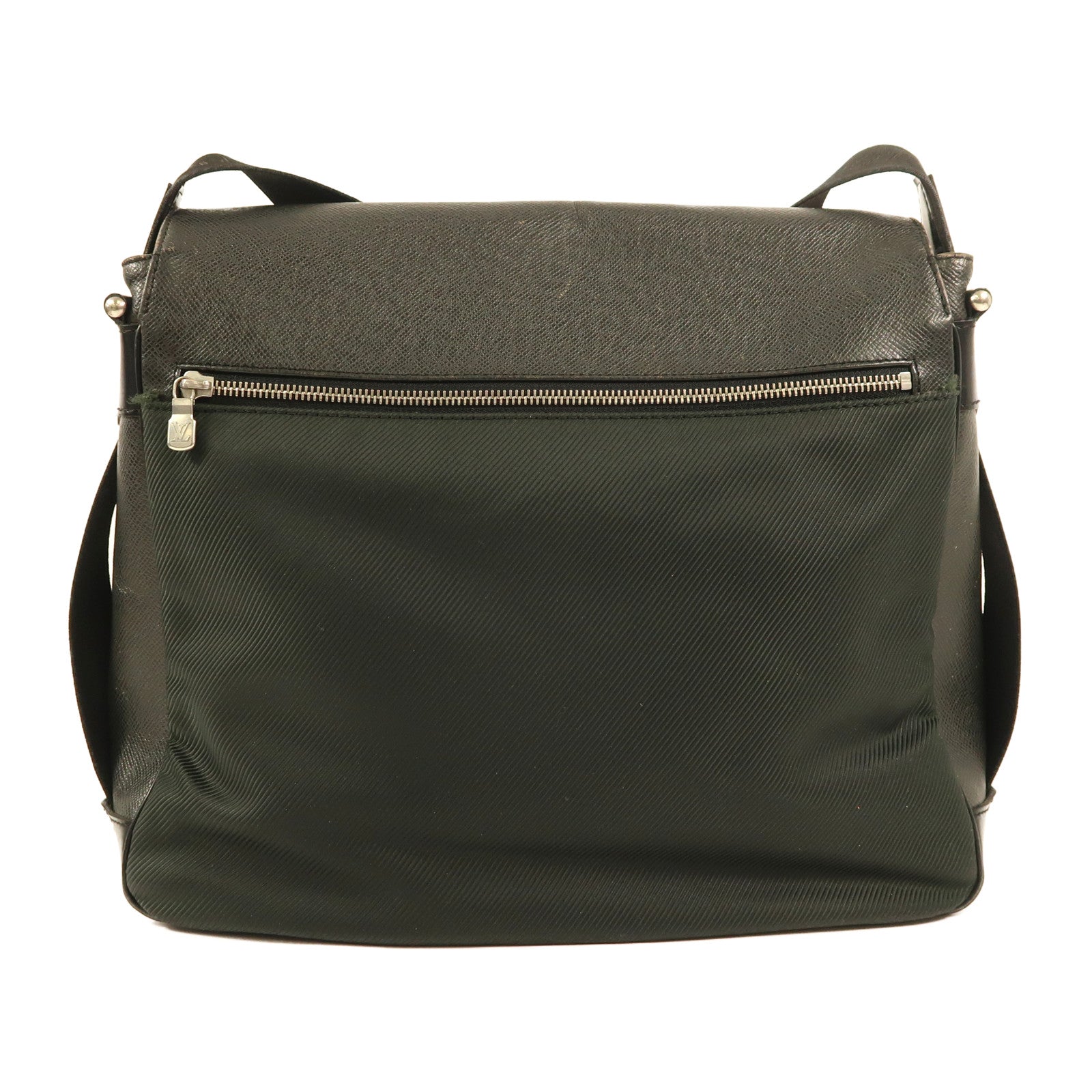 LOUIS VUITTON Taiga Victor銀扣肩背袋