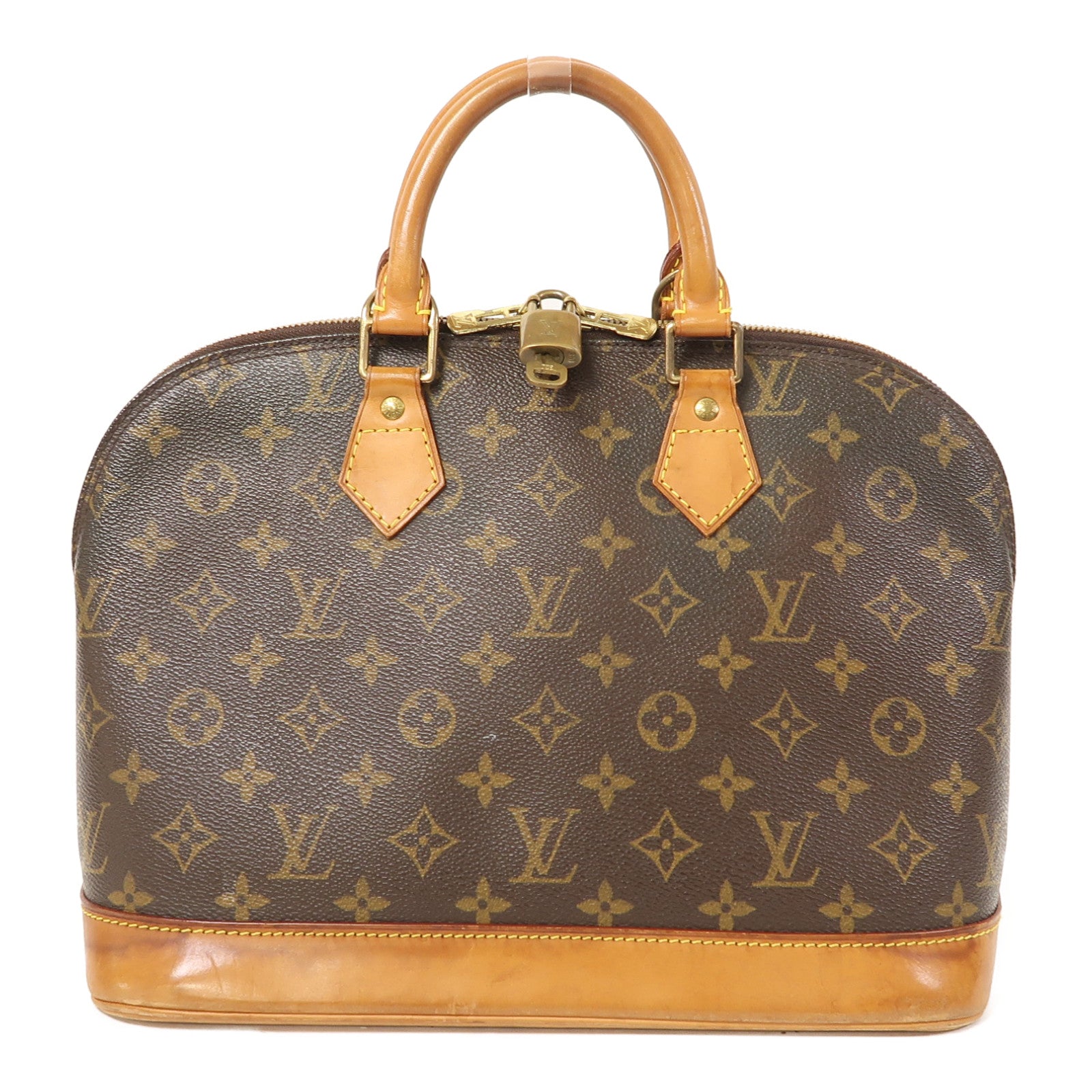 LOUIS VUITTON Monogram Alma PM金扣手挽袋啡色