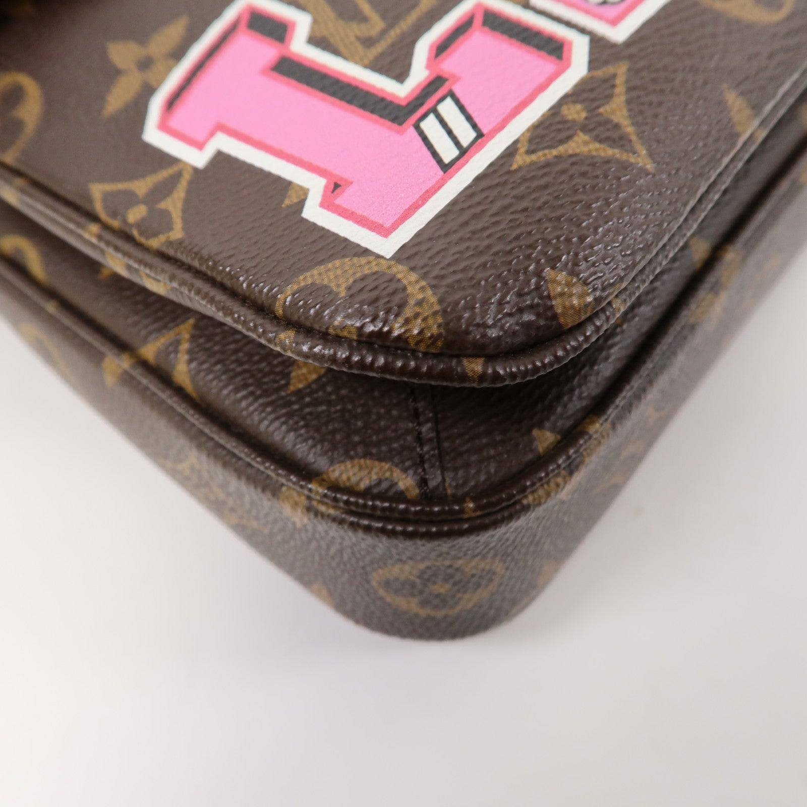 LOUIS VUITTON 【激減優惠】Monogram Pochette Metis金扣手挽肩背兩用袋啡色