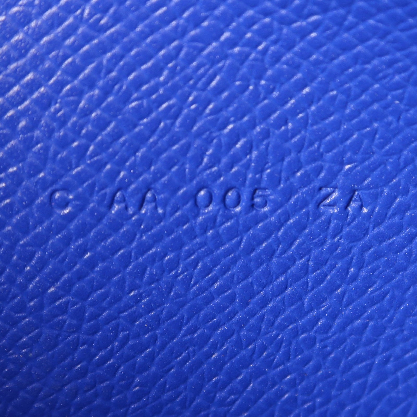HERMES Epsom皮革Pochette Calvi MM銀扣手拿包藍色